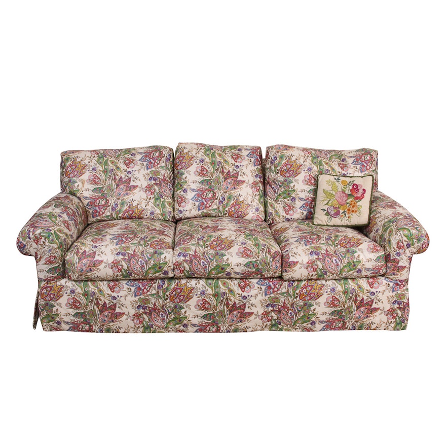 Floral Upholstered Sofa by R. Jones