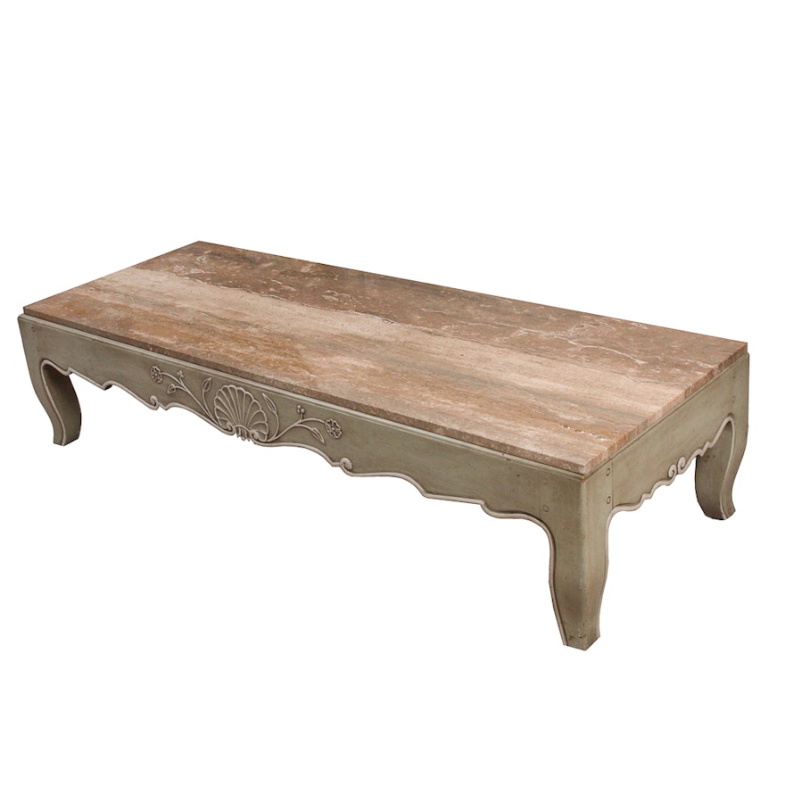 French Style Marble Top Coffee Table