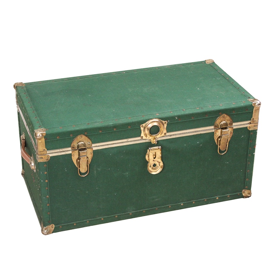 Green Upholstered Trunk with Ceder Lining