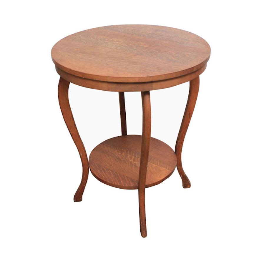 Vintage Oak Accent Table