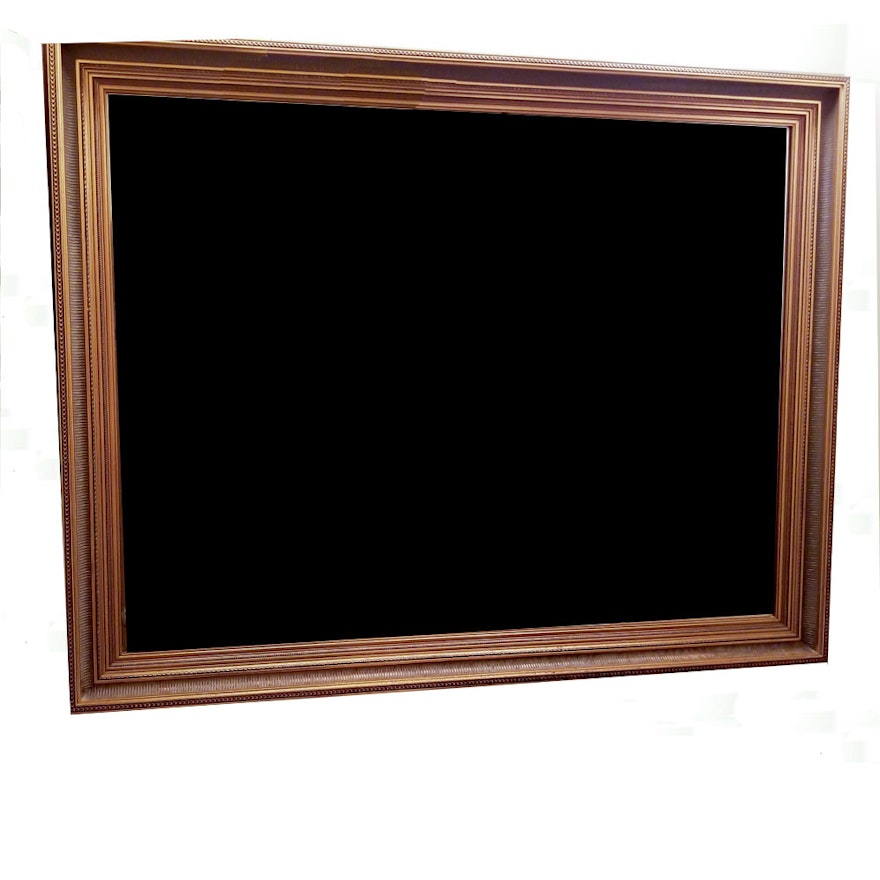Large Wood Framed Wall Mirror