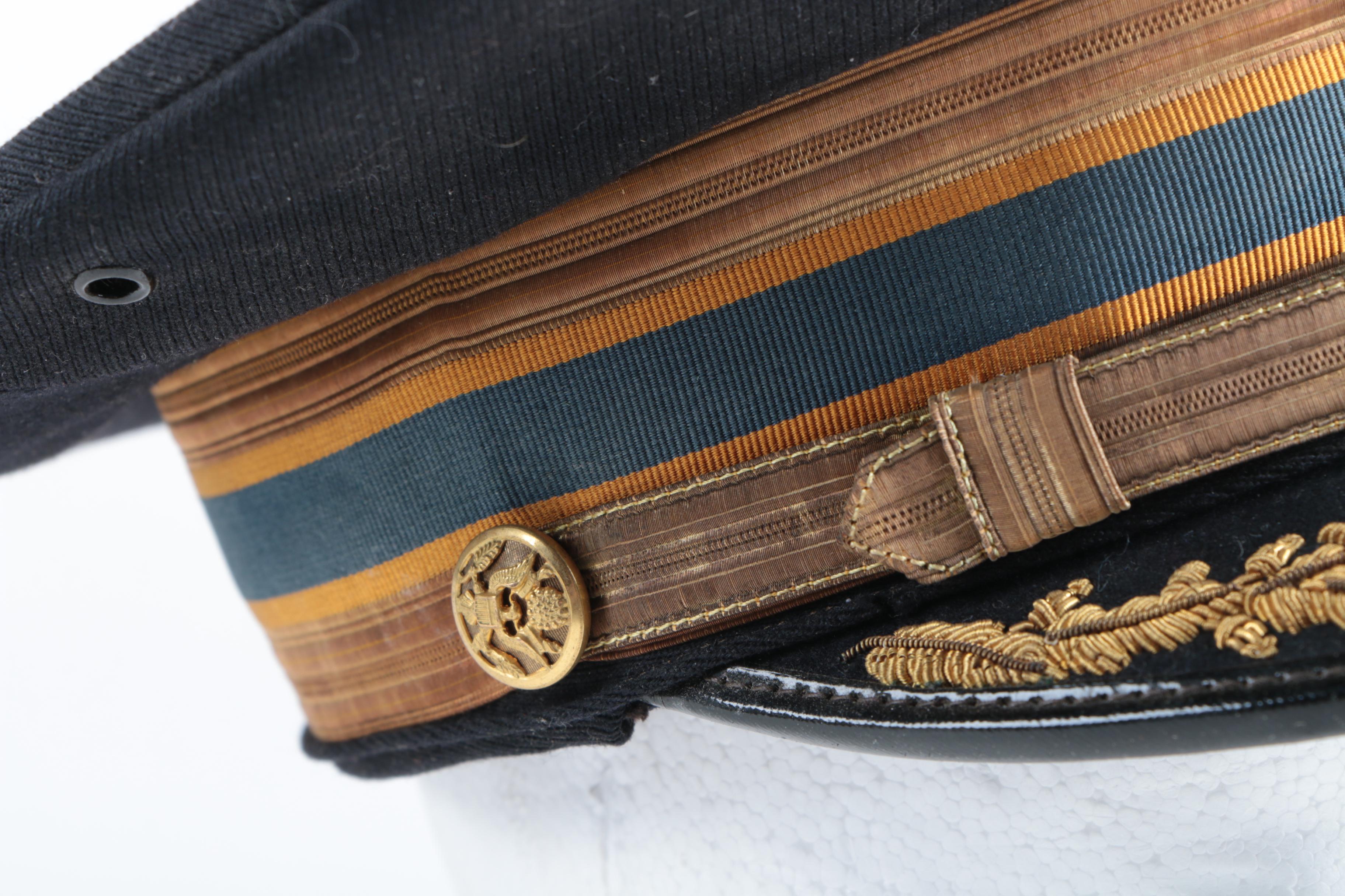 Collection of Military Dress Caps Including USAF