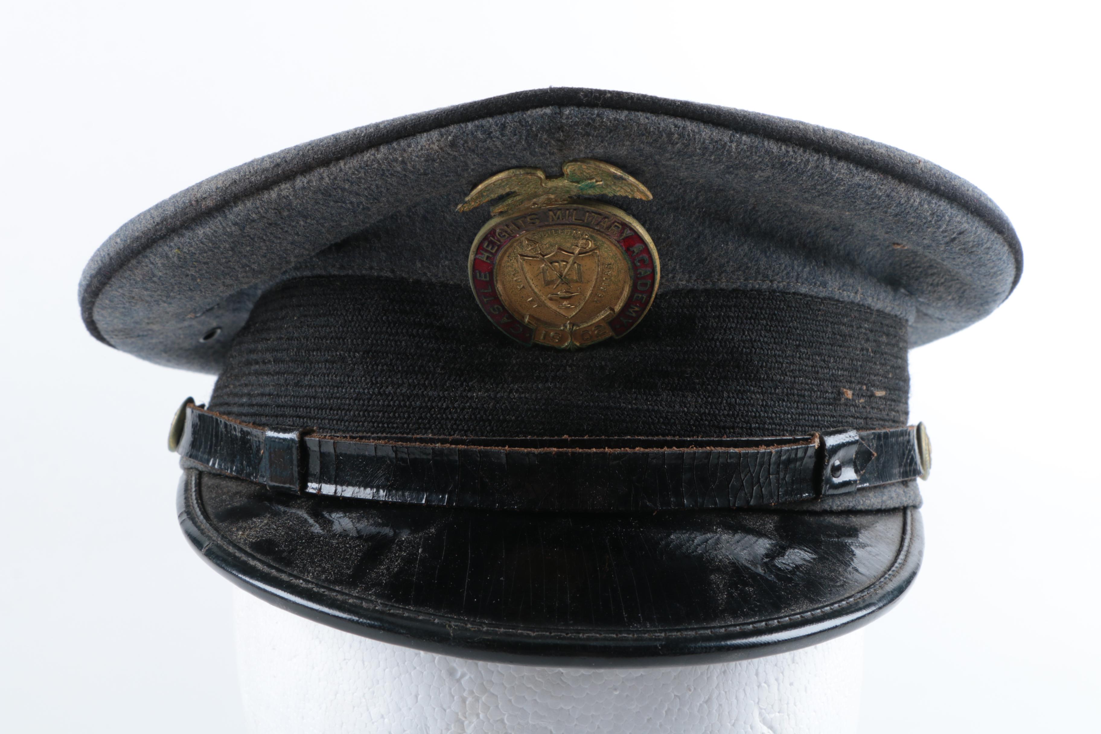 Collection of Military Dress Caps Including USAF