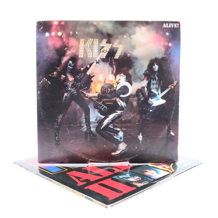 KISS Records Including "Alive!" and "Alive II" With Inserts