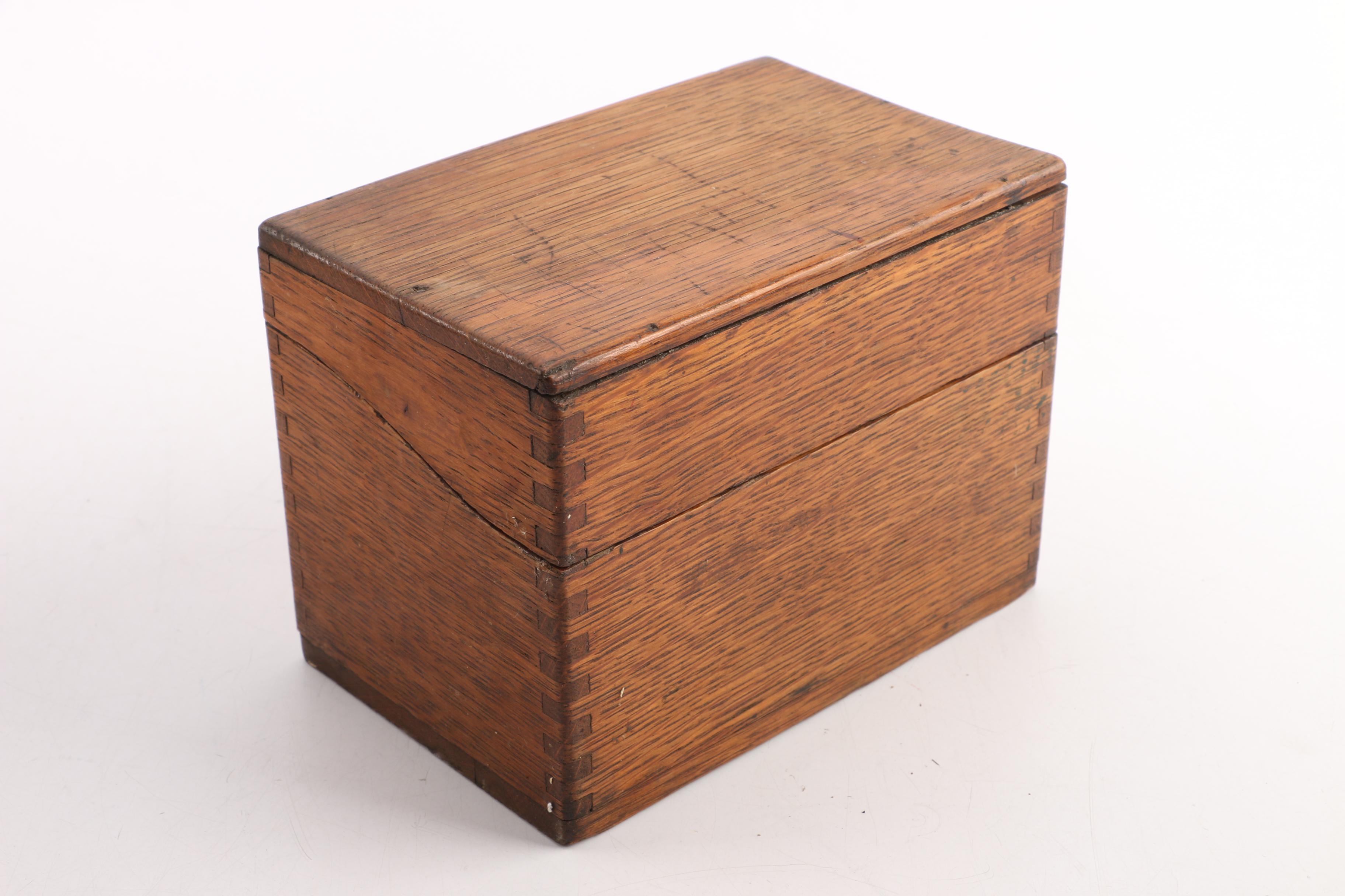 Three Card Storage Boxes Featuring Globe Wernicke