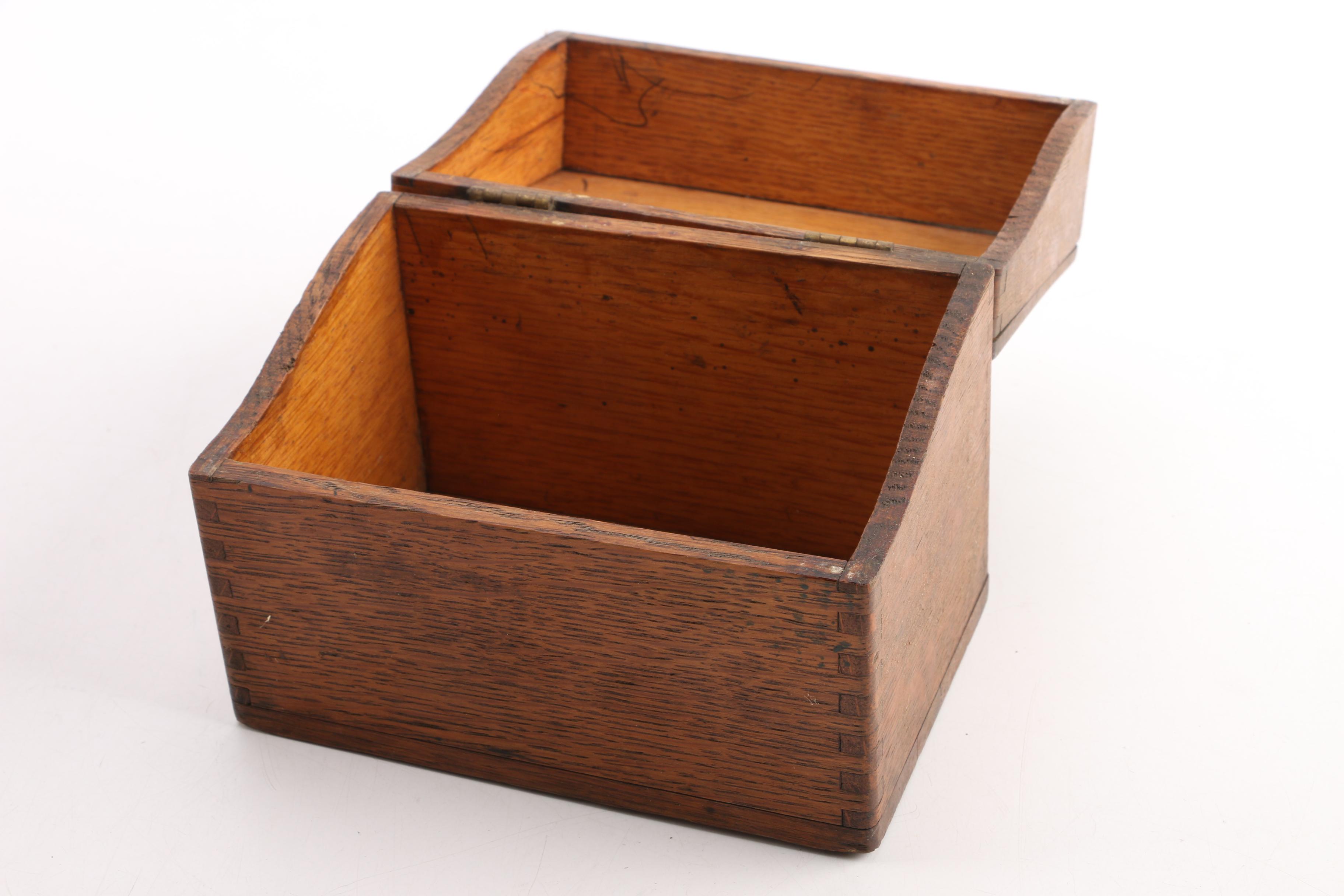 Three Card Storage Boxes Featuring Globe Wernicke
