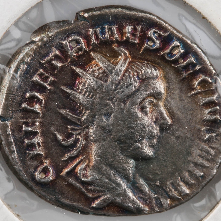 AR Antonninianus Coin: Herennius Etruscus 250 A.D.