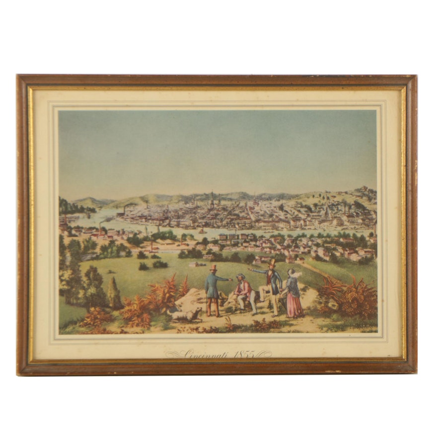Offset Lithograph "Cincinnati 1855"