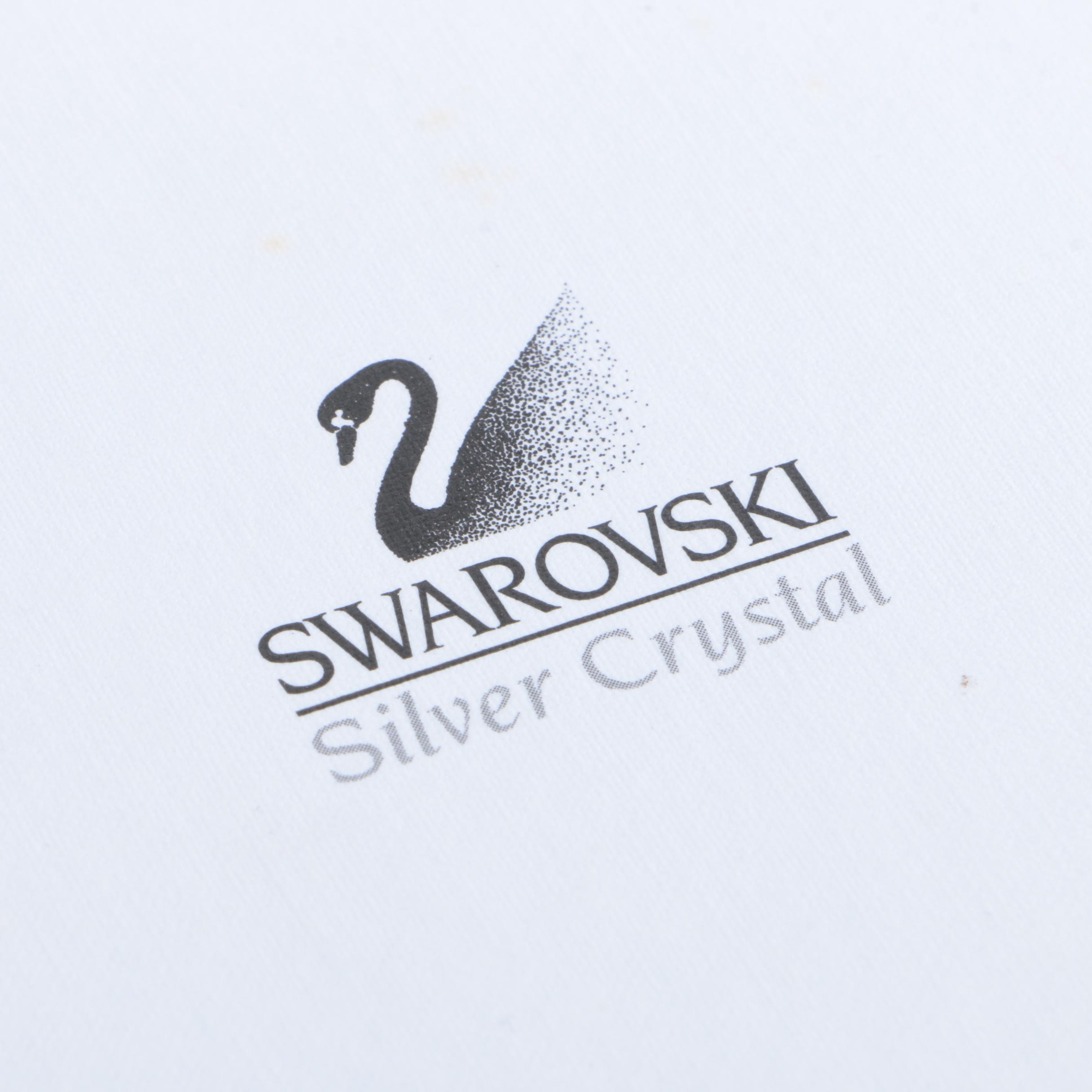 Swarovski Crystal Silver Heron Figurine