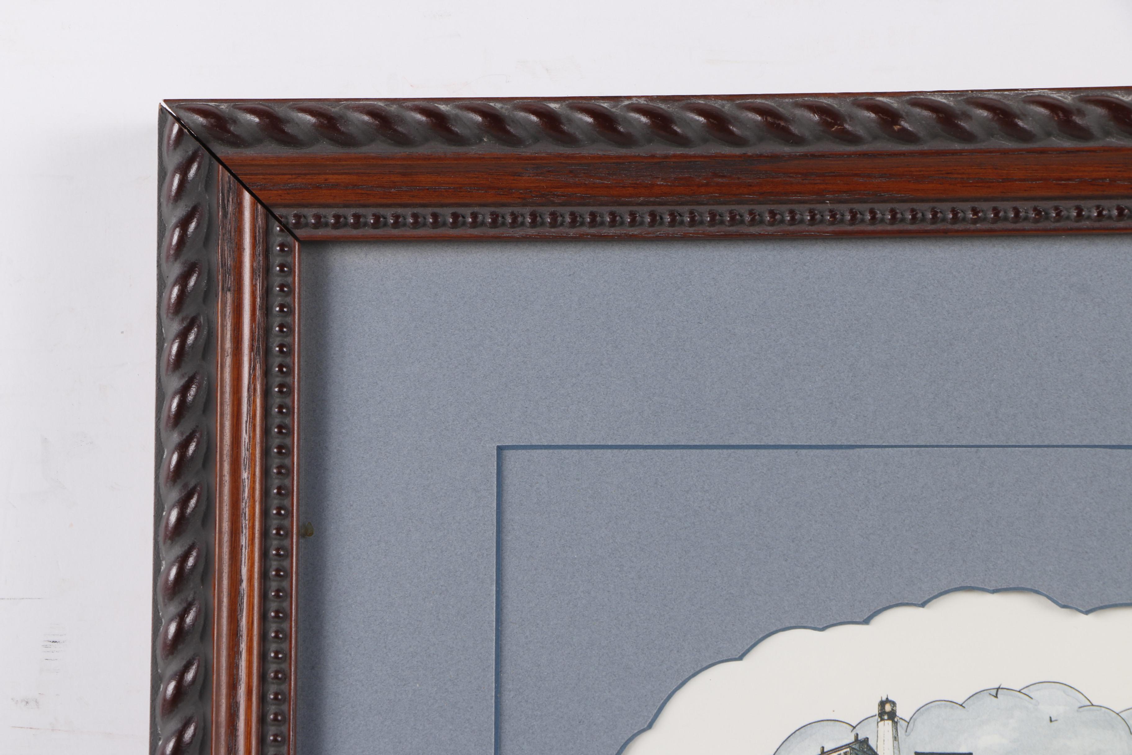 Ellen Rice Offset Lithograph Map "Treasure Beaches of the Mid-Atlantic"