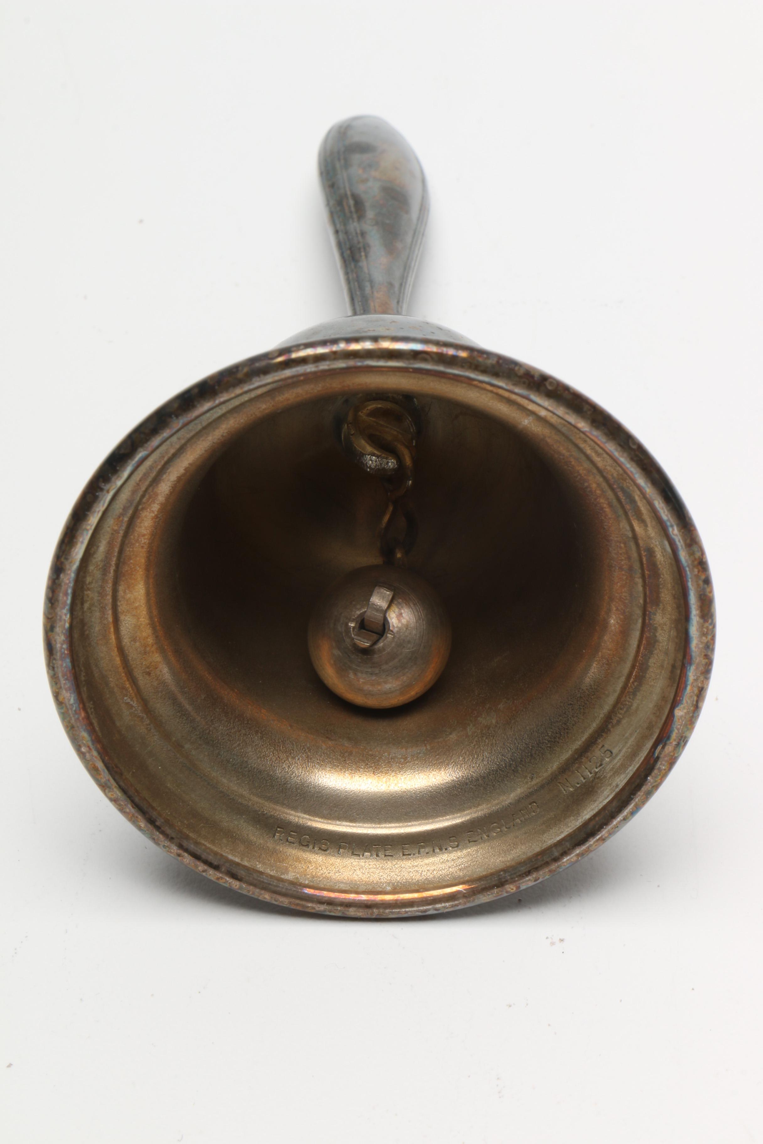 Antique Reed & Barton Silver Plate Snuff Box with William Suckling Ltd. Bell