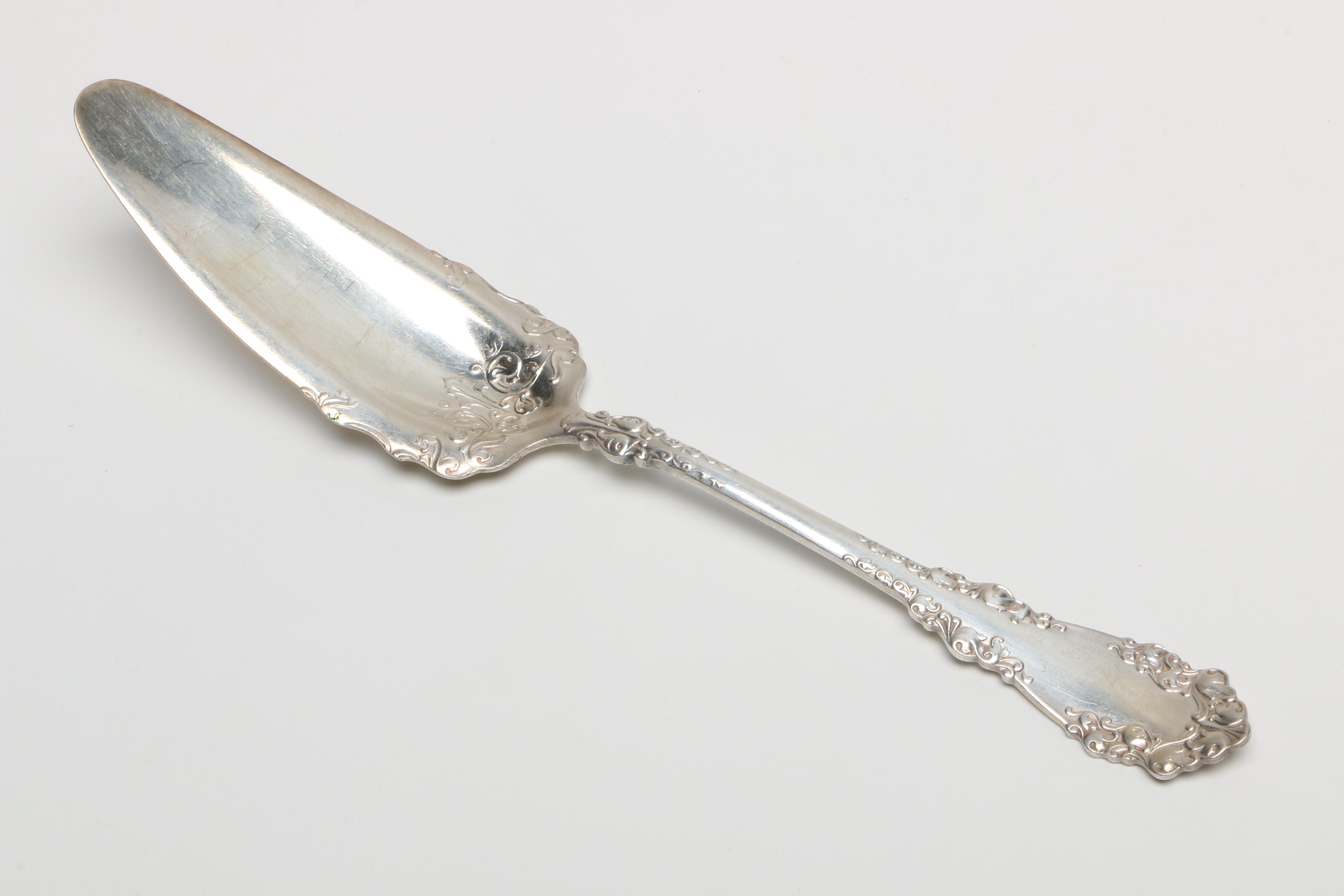1847 Rogers Bros. "Berkshire" Silver Plate Jelly Server with Fiddle Handle Forks