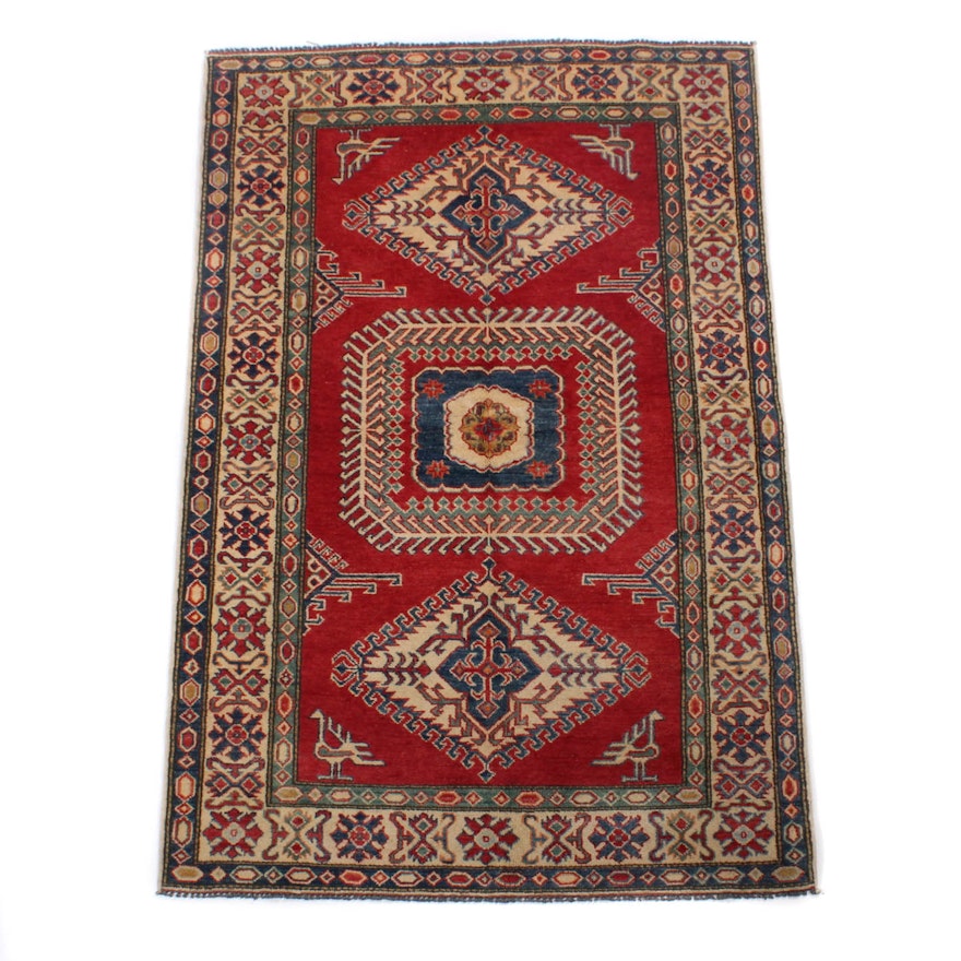 4' x 7' Fine Afghani Caucasian Pictorial Rug