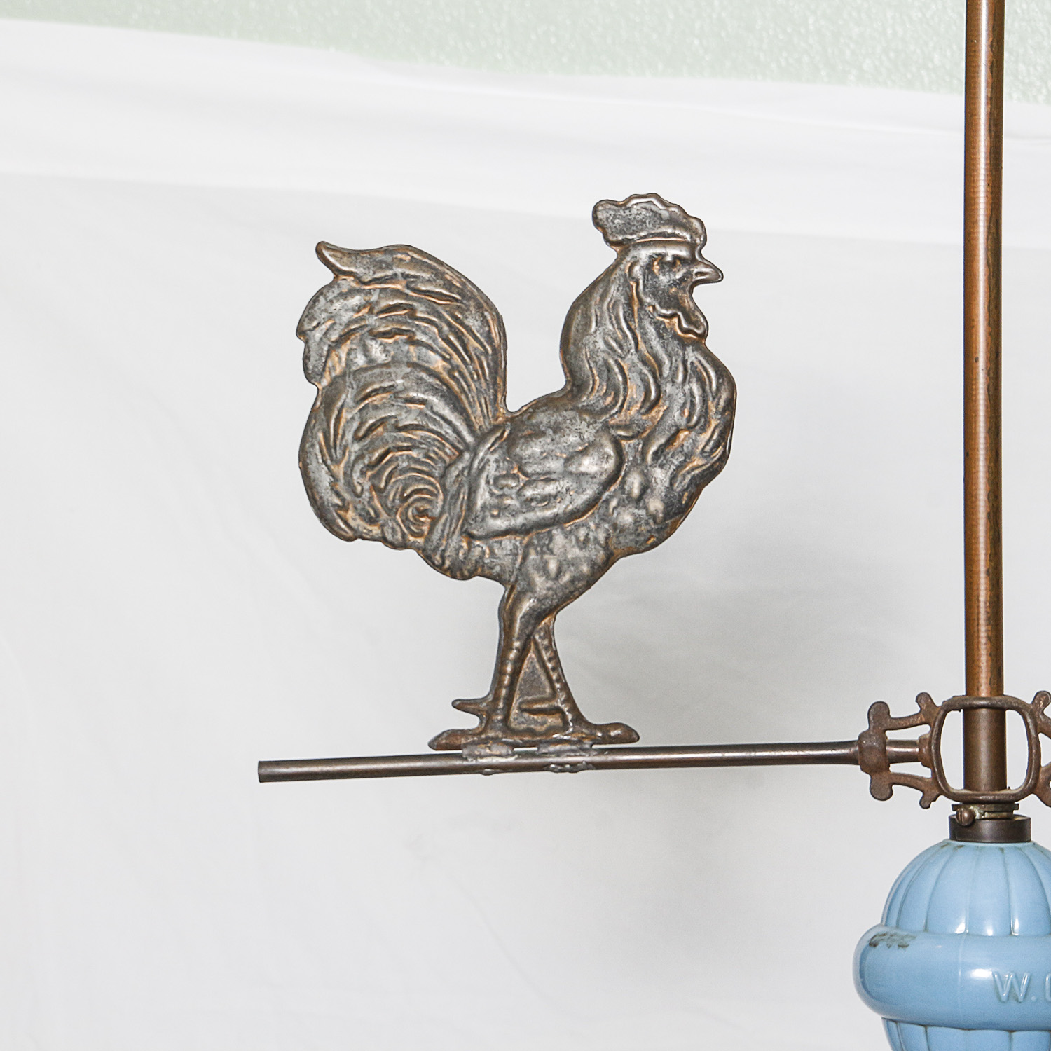Antique Lightning Rod and Rooster Weathervane