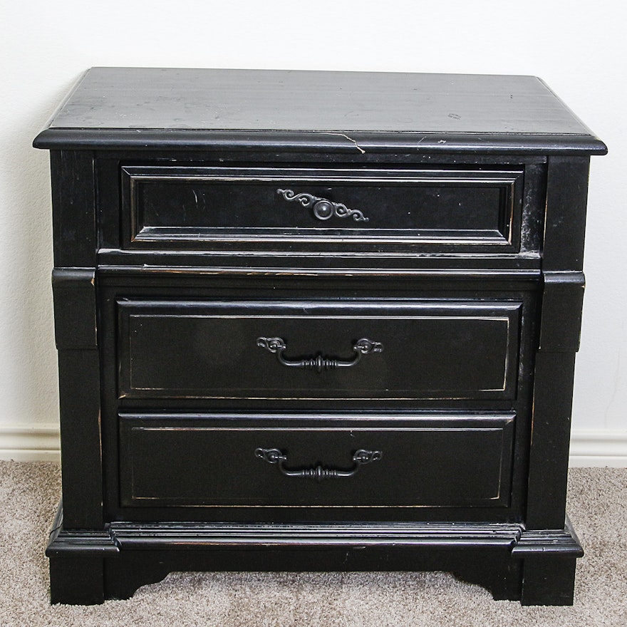 Black Finished Nightstand