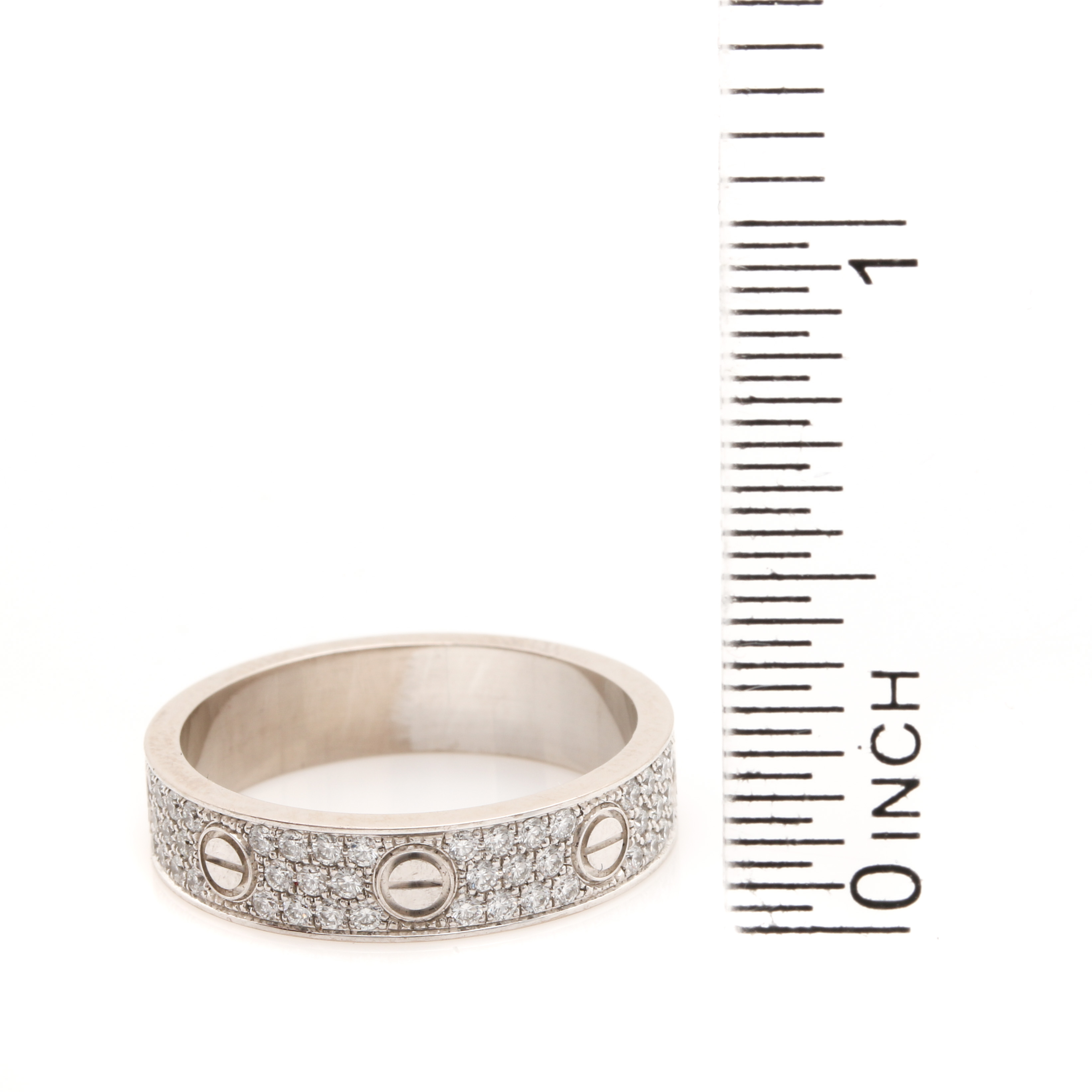 Cartier "Love" 18K White Gold Diamond Ring