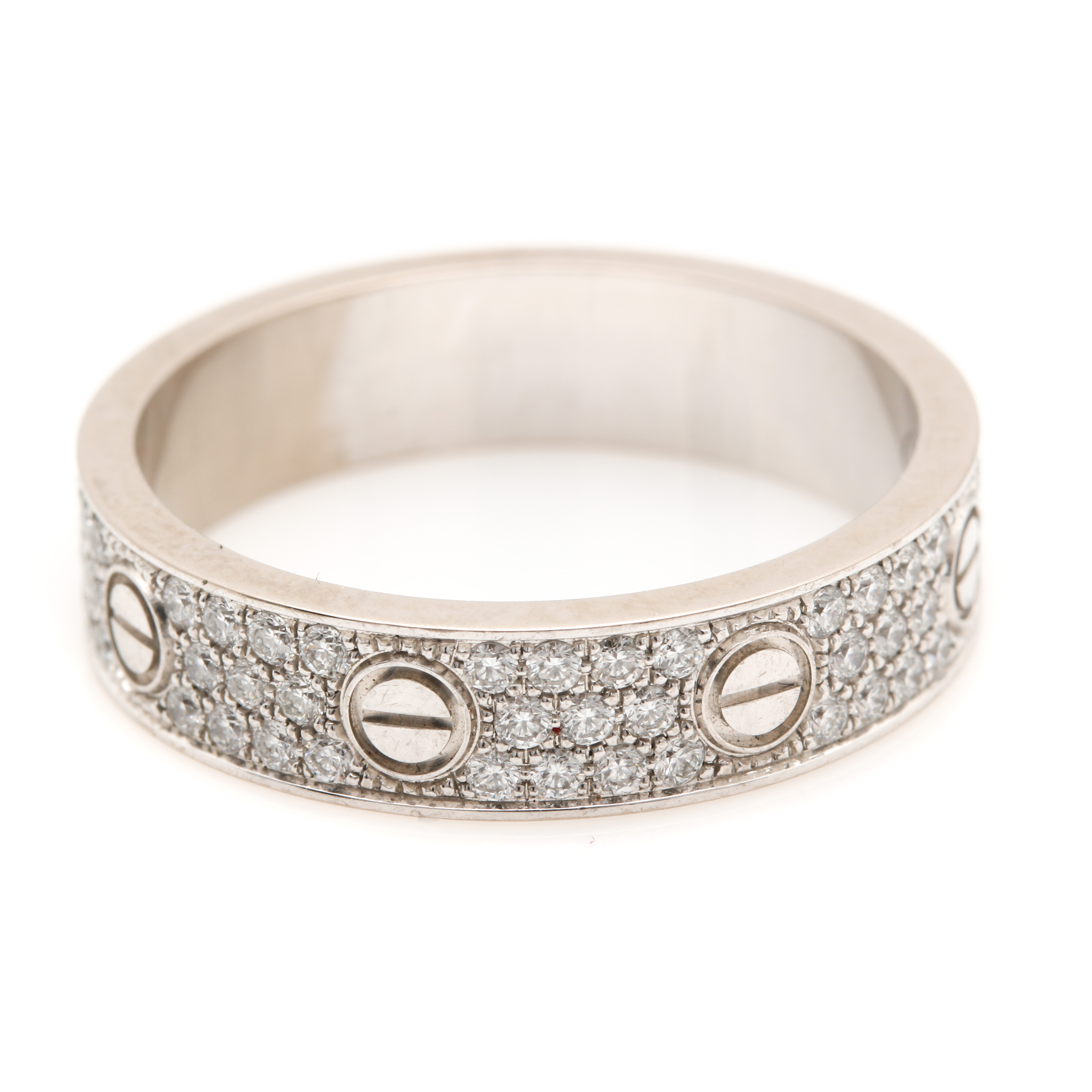 Cartier "Love" 18K White Gold Diamond Ring