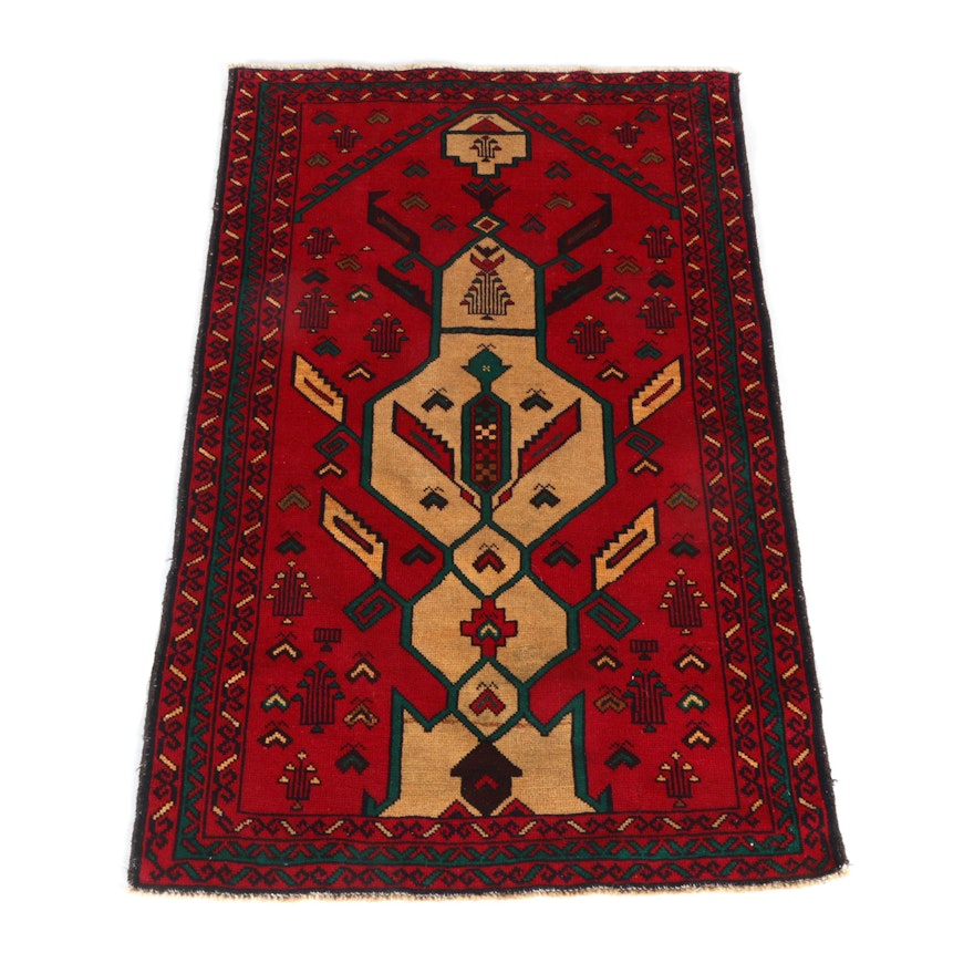 Hand-Knotted Anatolian Directional Wool Accent Rug