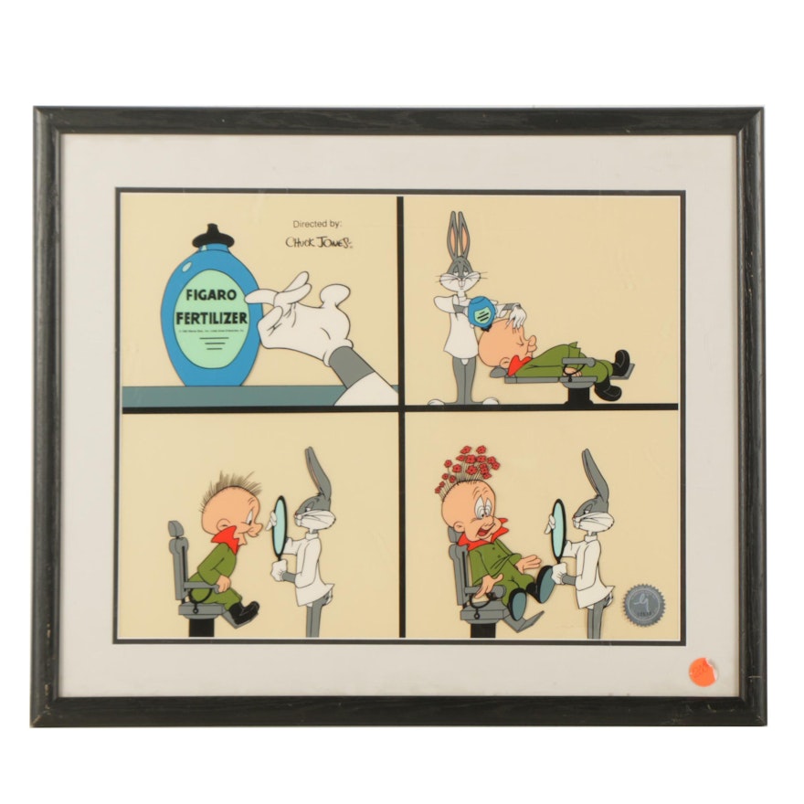 Warner Bros. Commemorative Animation Sericel of Bugs Bunny and Elmer Fudd