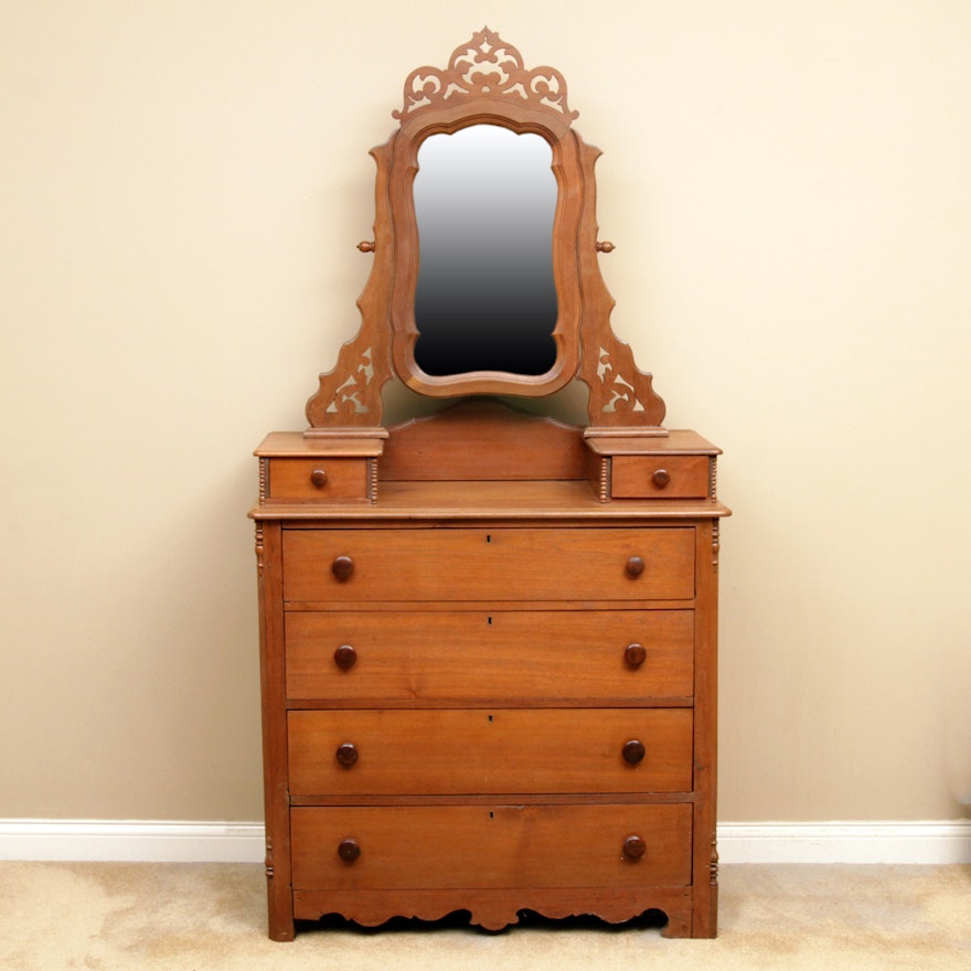 Antique Victorian Dresser with Mirror