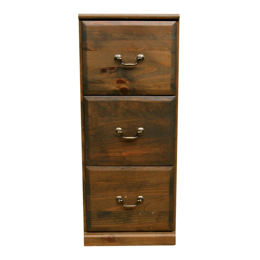 Yield House Wood Stained Filing Cabinet