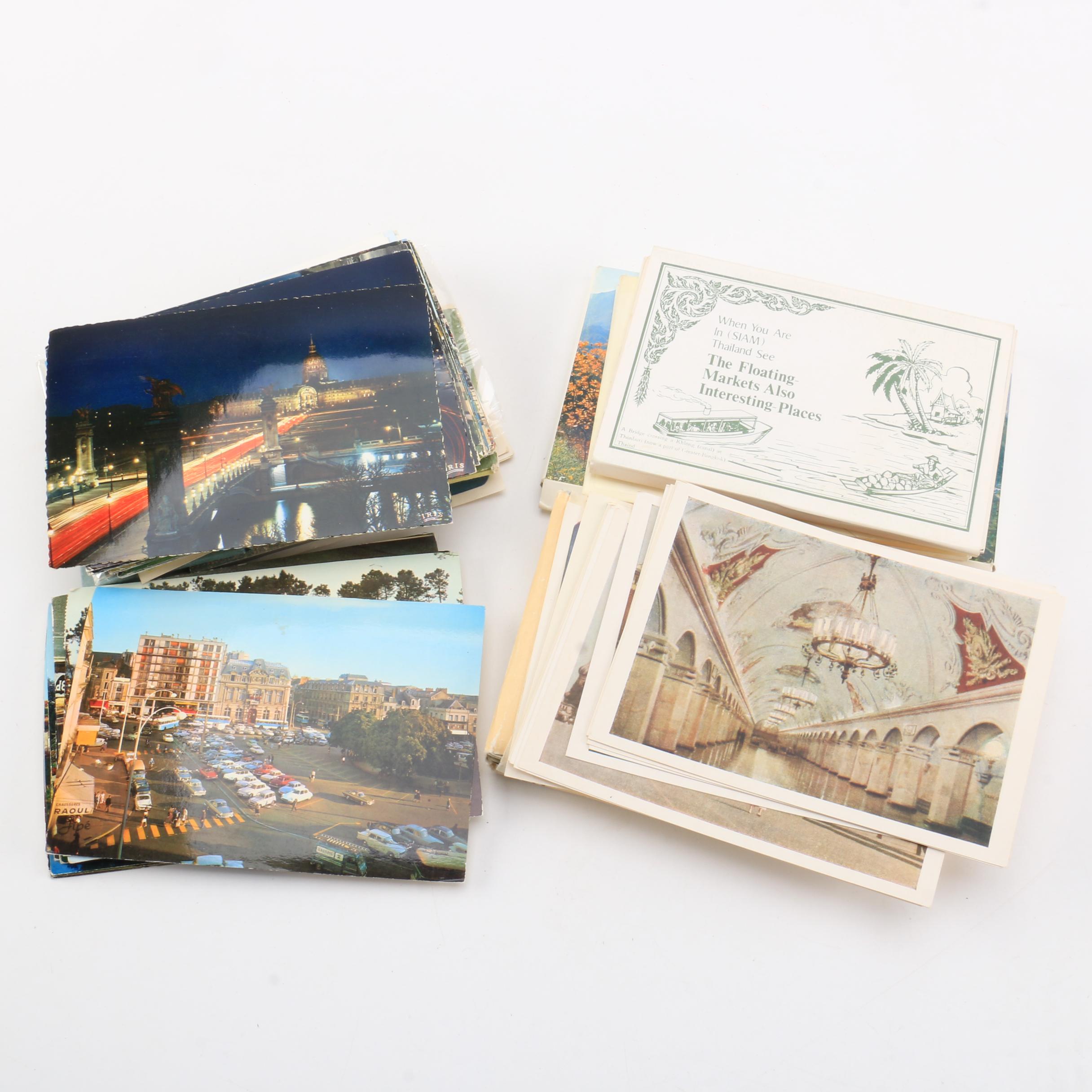 Vintage Postcard Assortment from France, Germany, Russia, Thailand, China