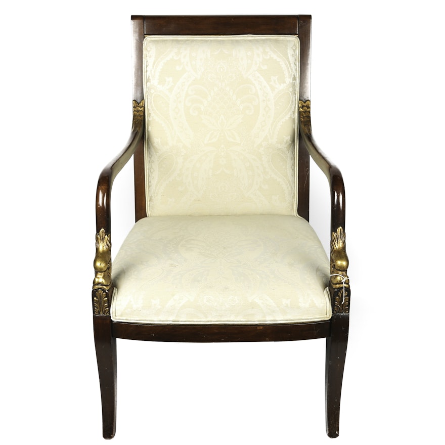 Neoclassical Mahogany Armchair