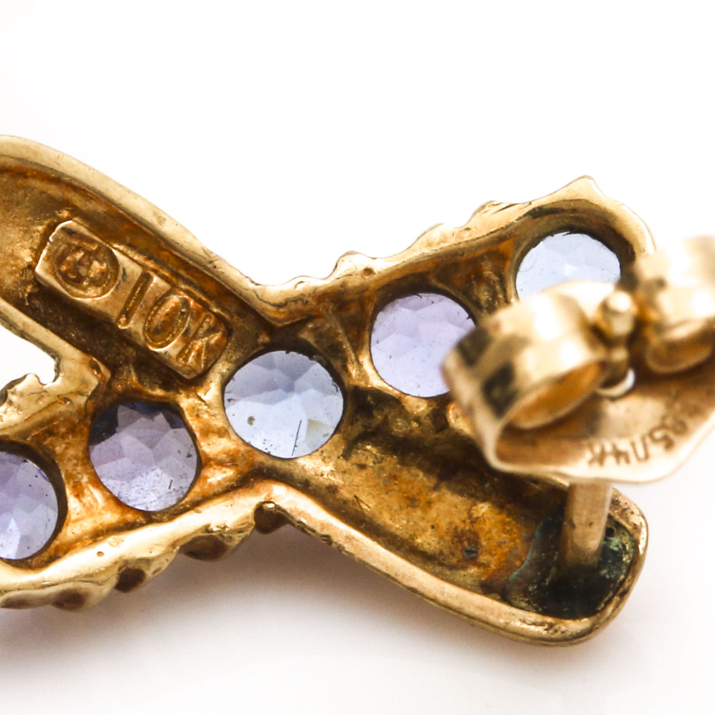 10K Yellow Gold Tanzanite Demi Parure