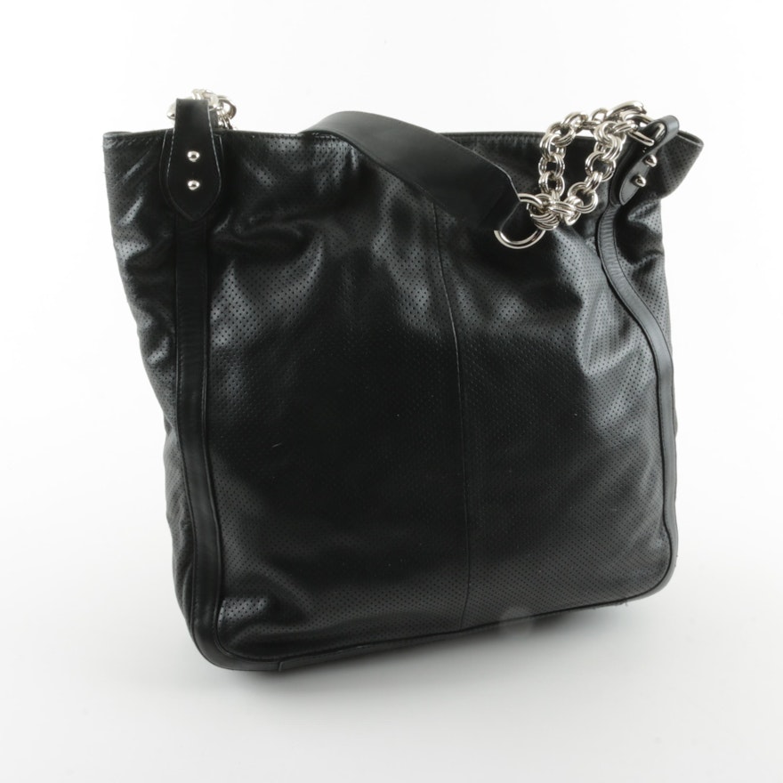 Donald J. Pliner Black Leather Handbag
