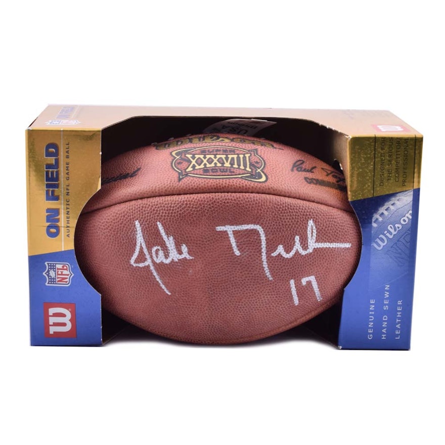 Jake Delhomme Super Bowl XXXVIII Autographed Football