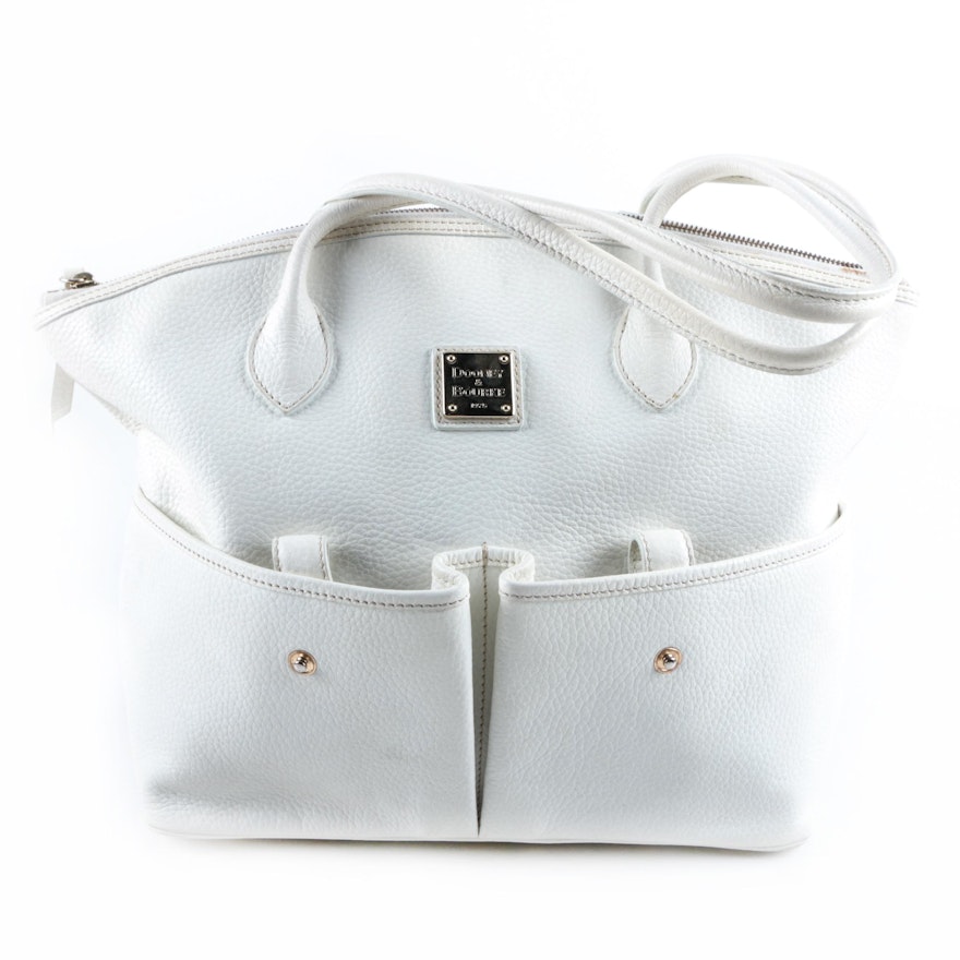 Dooney & Bourke White Pebbled Leather Handbag