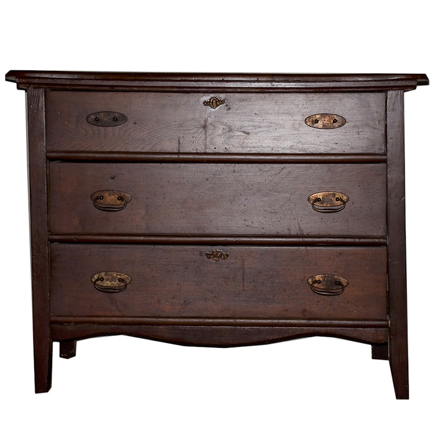 Antique Colonial Revival Oak Chest of Drawers