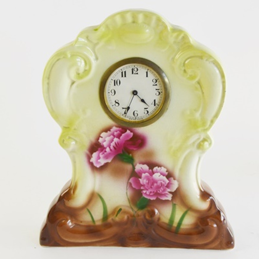 Swiss Made Porcelain Mantle Clock