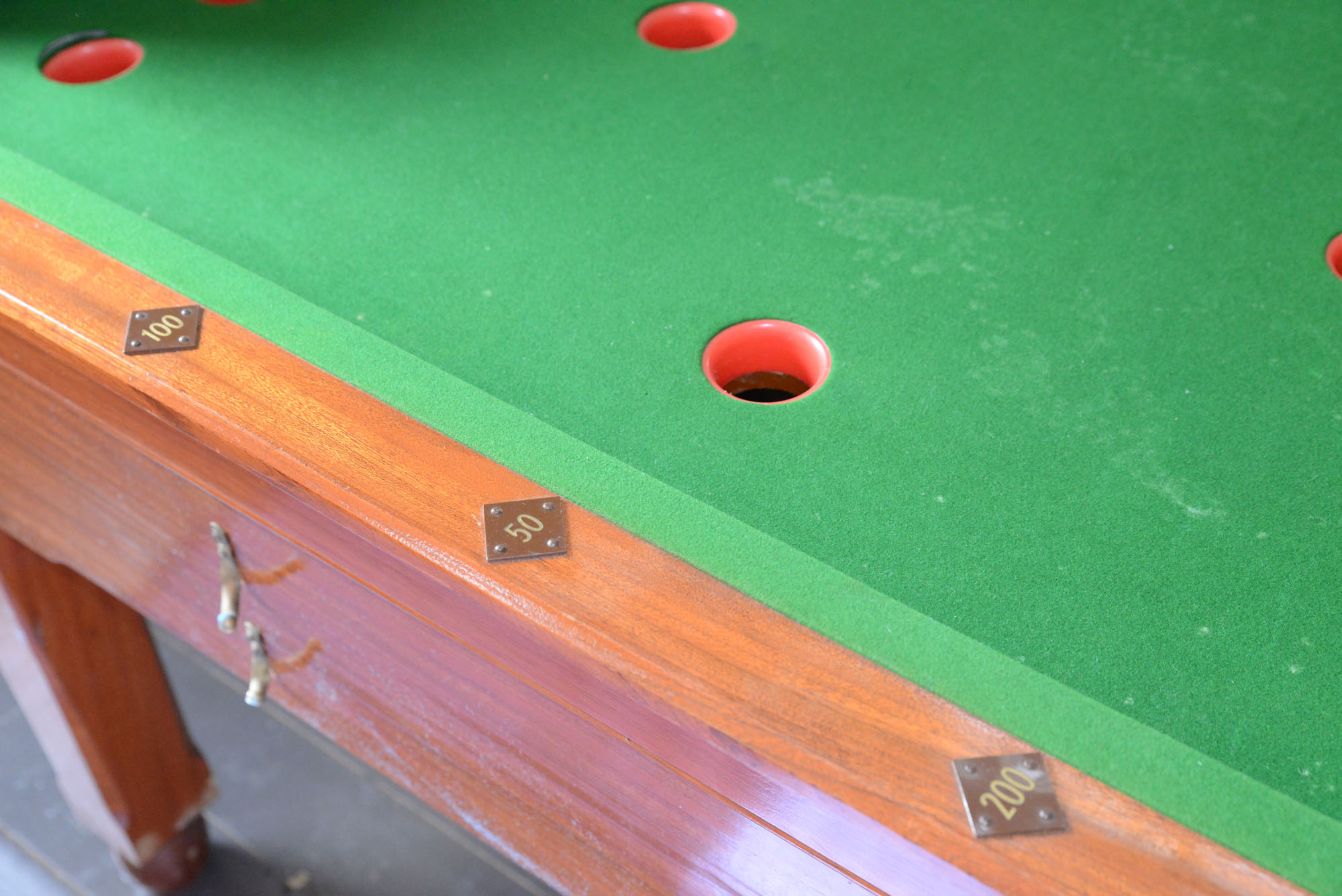 Vintage English "Skittles" Game Table by Sams Brothers