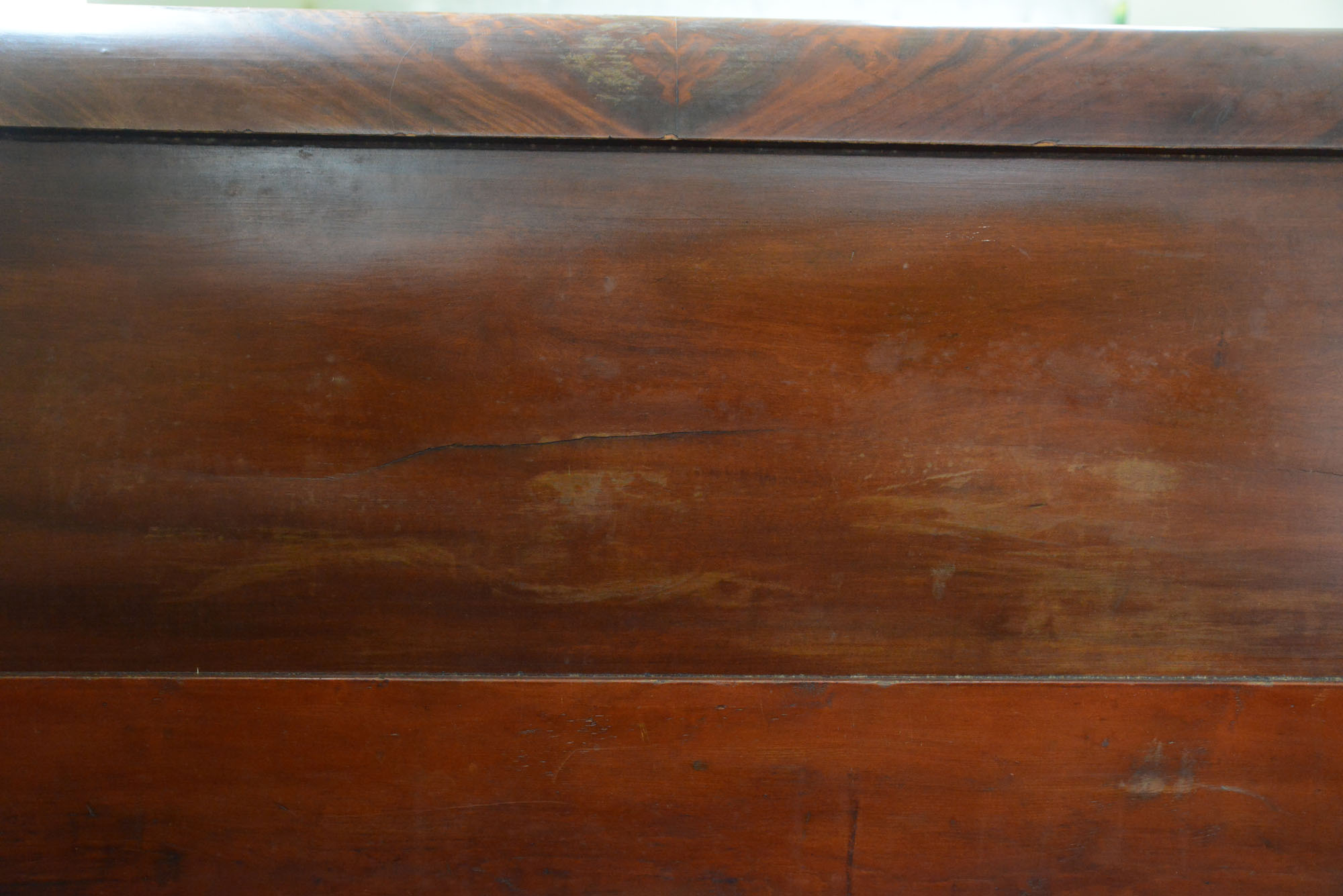 Antique Full-Size Mahogany Sleigh Bed