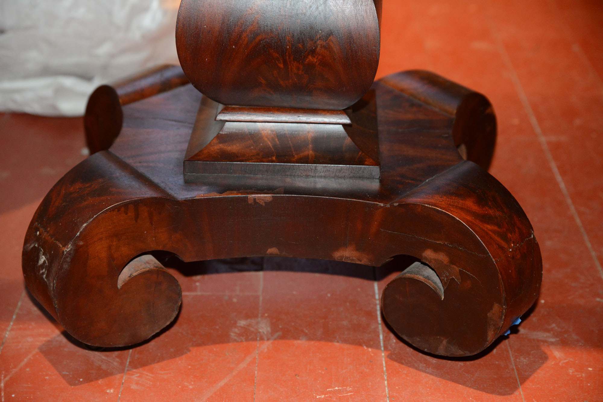 Antique Empire Style Mahogany Card Table