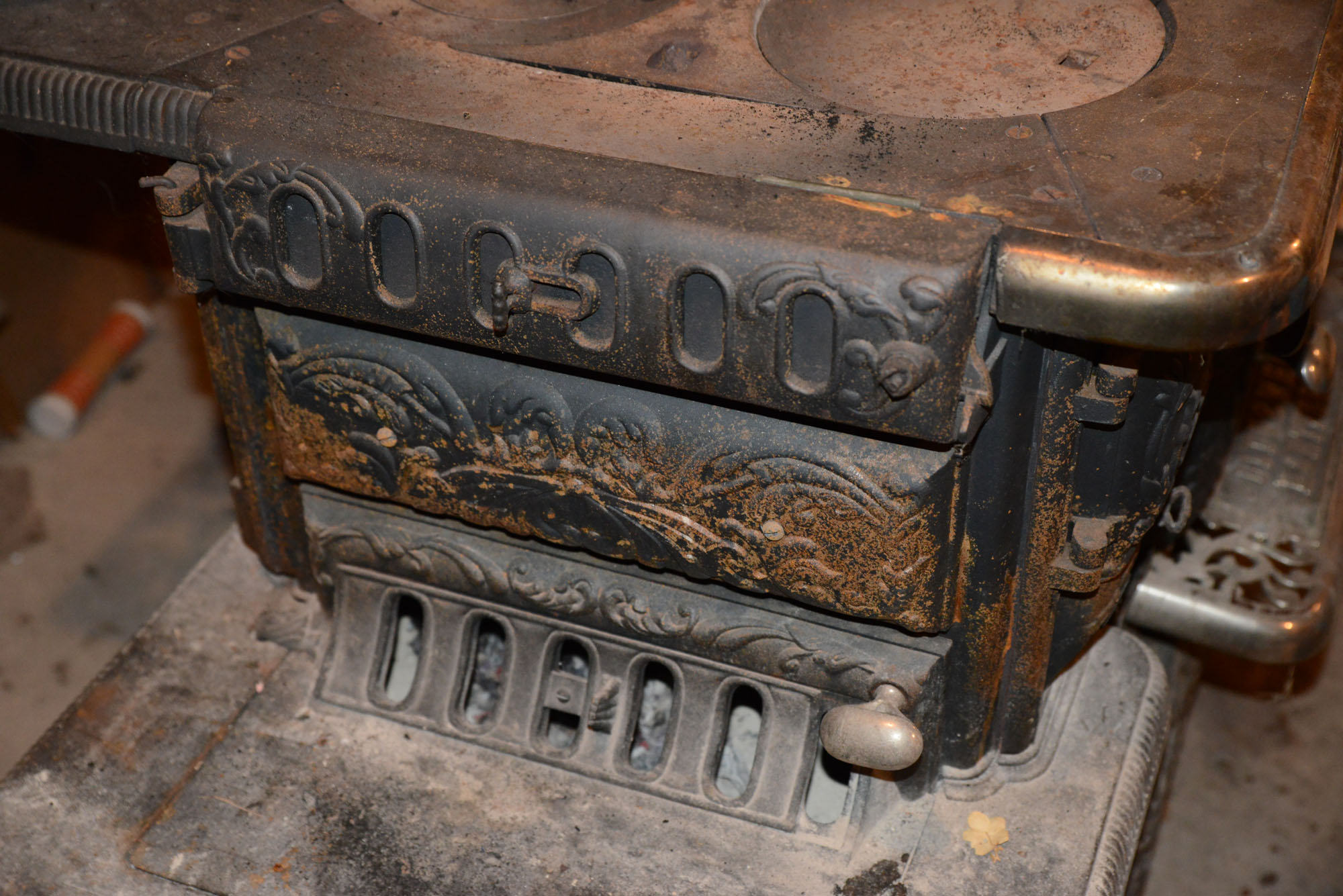 Antique Cast Iron Wood Burning Range by Olds and Whipple