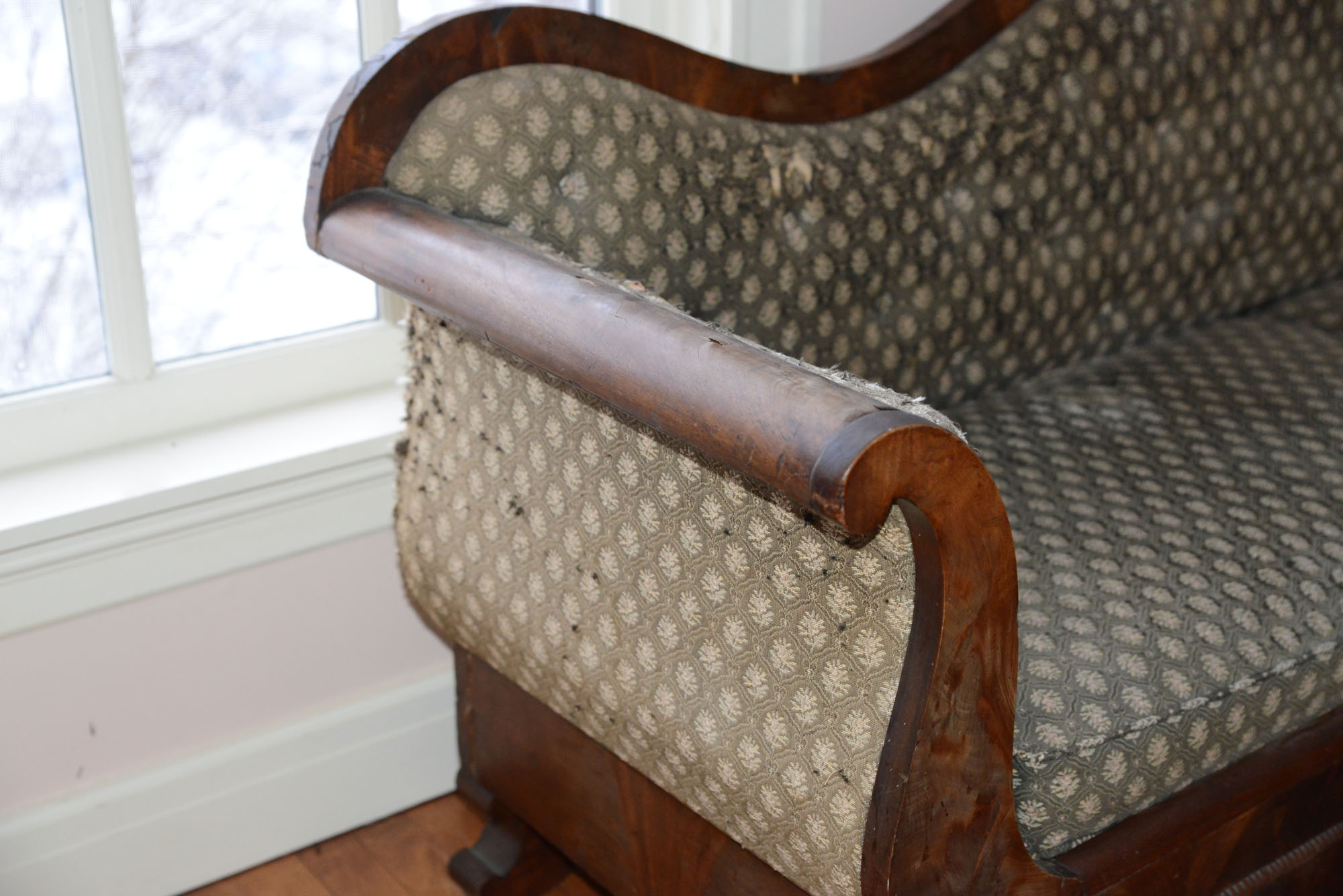 Regency Style Upholstered Sofa