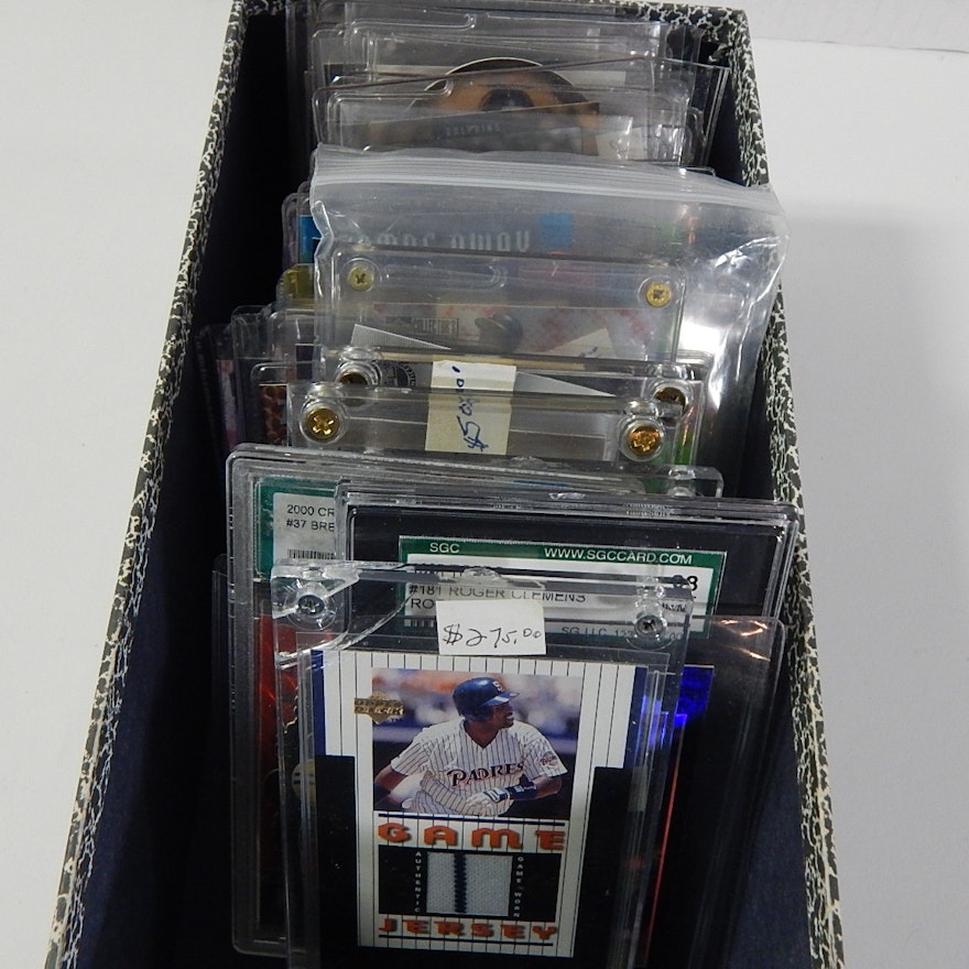 File Box of Star Baseball, Basketball, and Football Cards