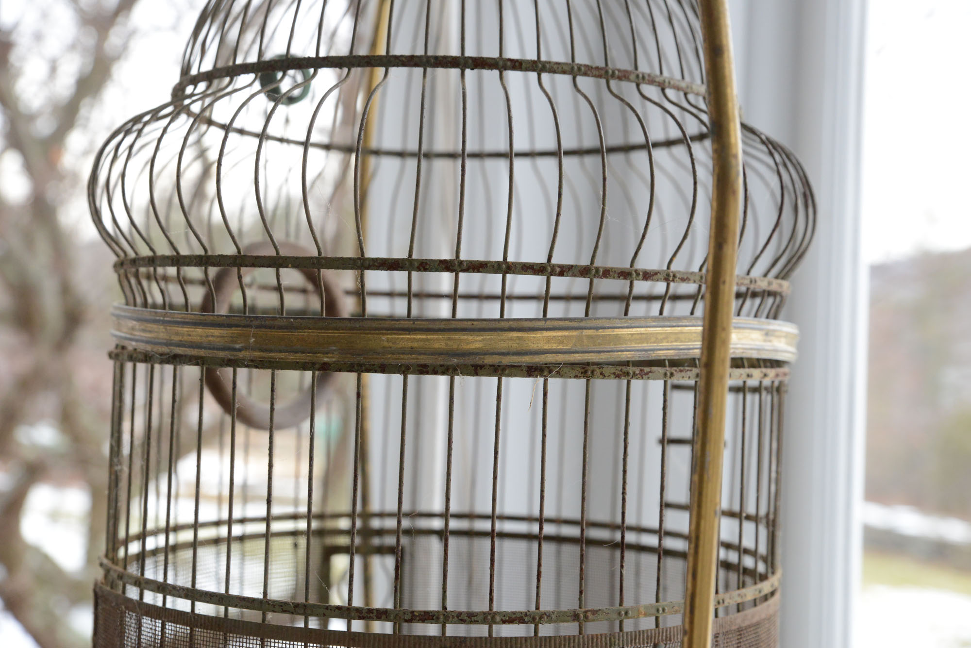 Hanging Bird Cage with Floor Stand