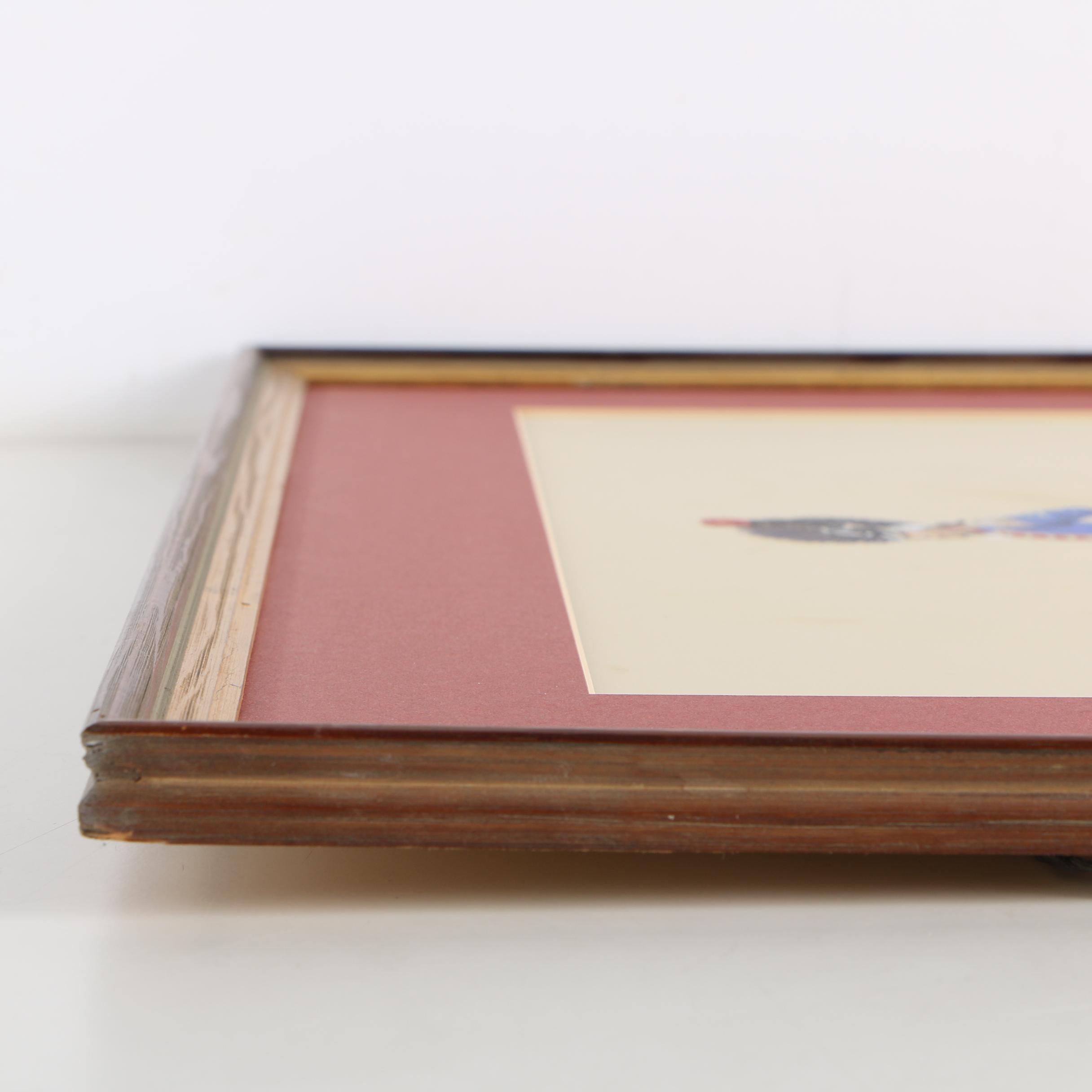 Gouache Painting of 1788 United States Army Captain