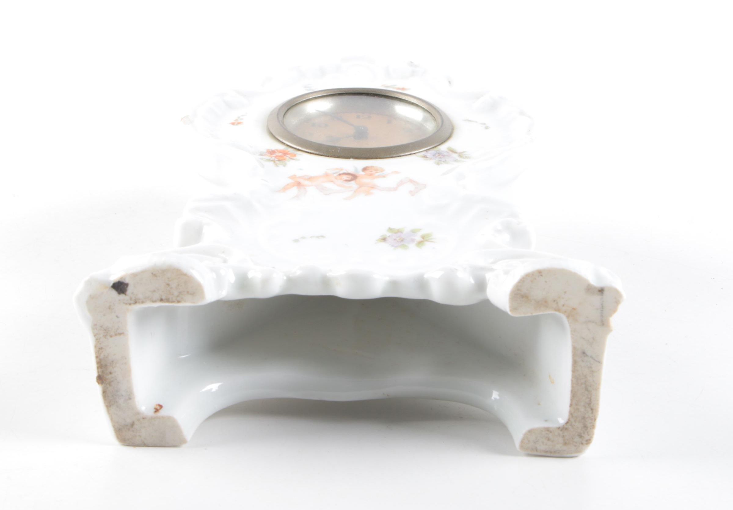 Ornate Ceramic Mantel Clock