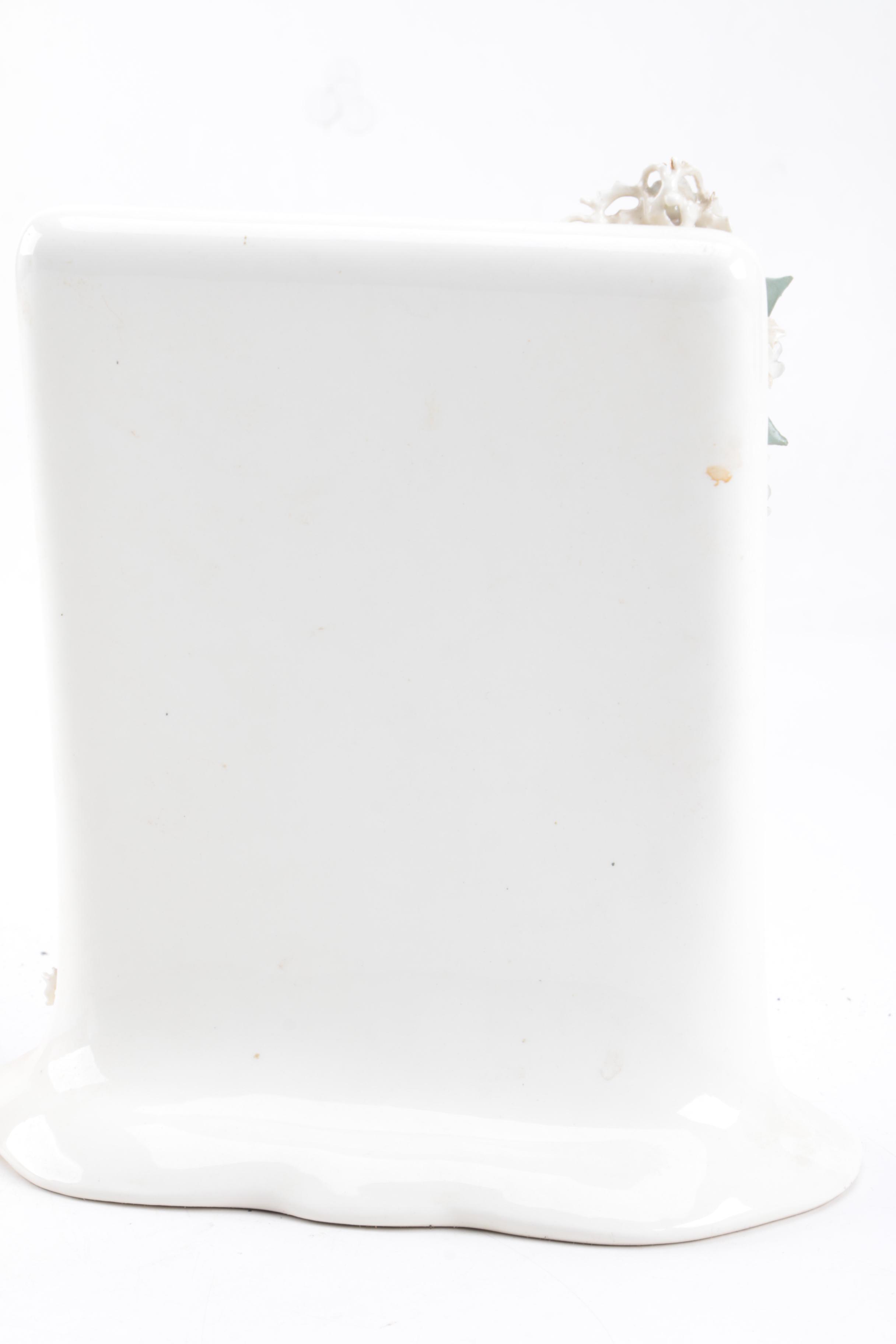 Vintage Florence Ceramics of California Rose and Forget-Me-Not Frame