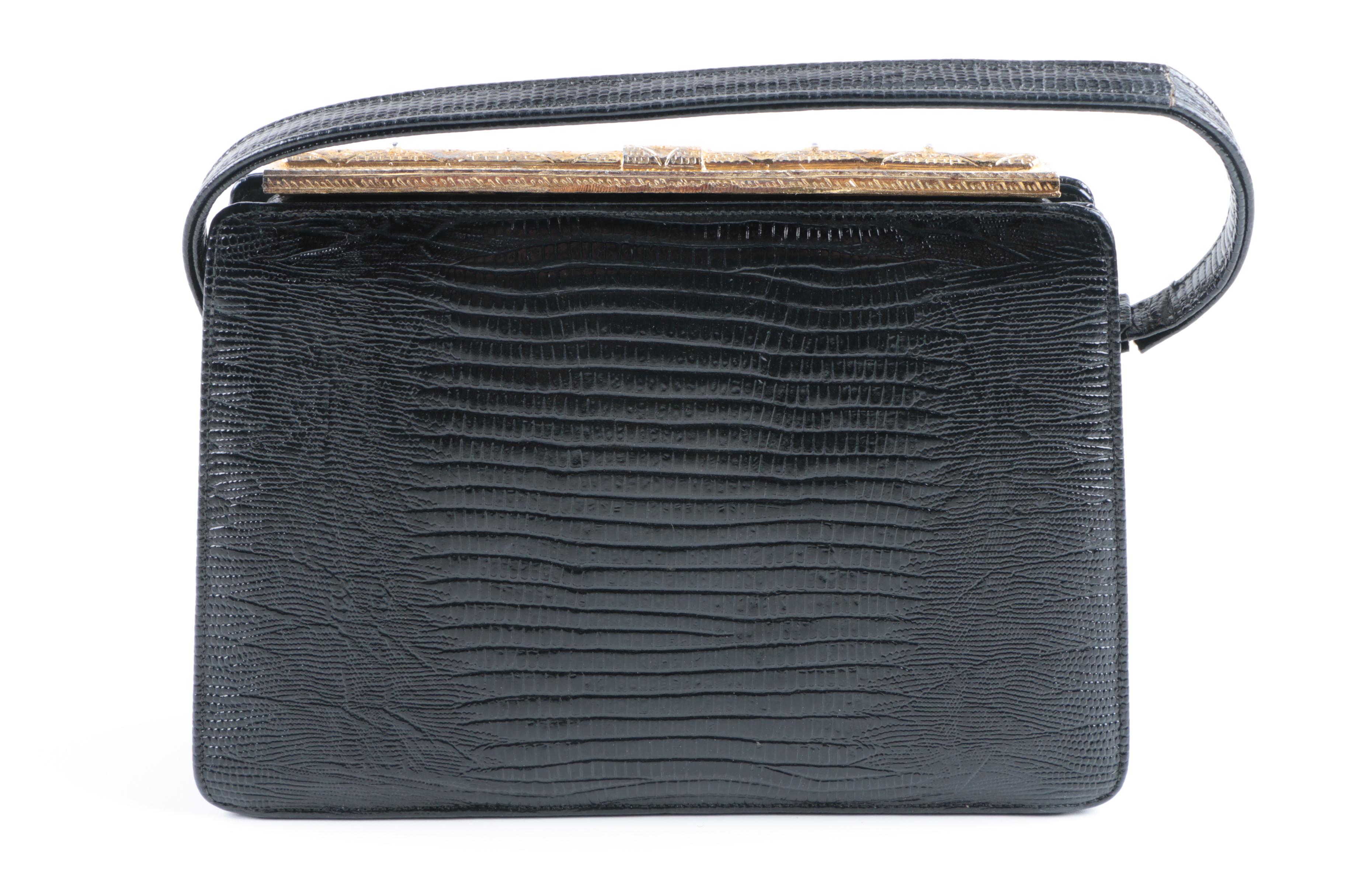 Vintage Handbags Featuring Meyers Red, Black and White Tapestry