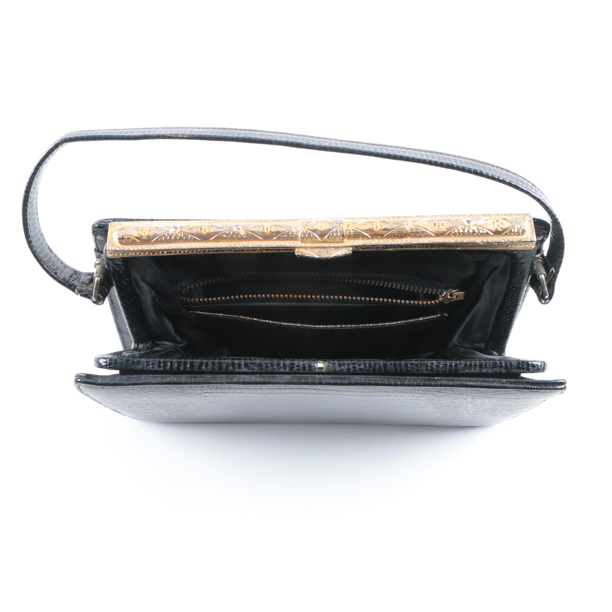 Vintage Handbags Featuring Meyers Red, Black and White Tapestry