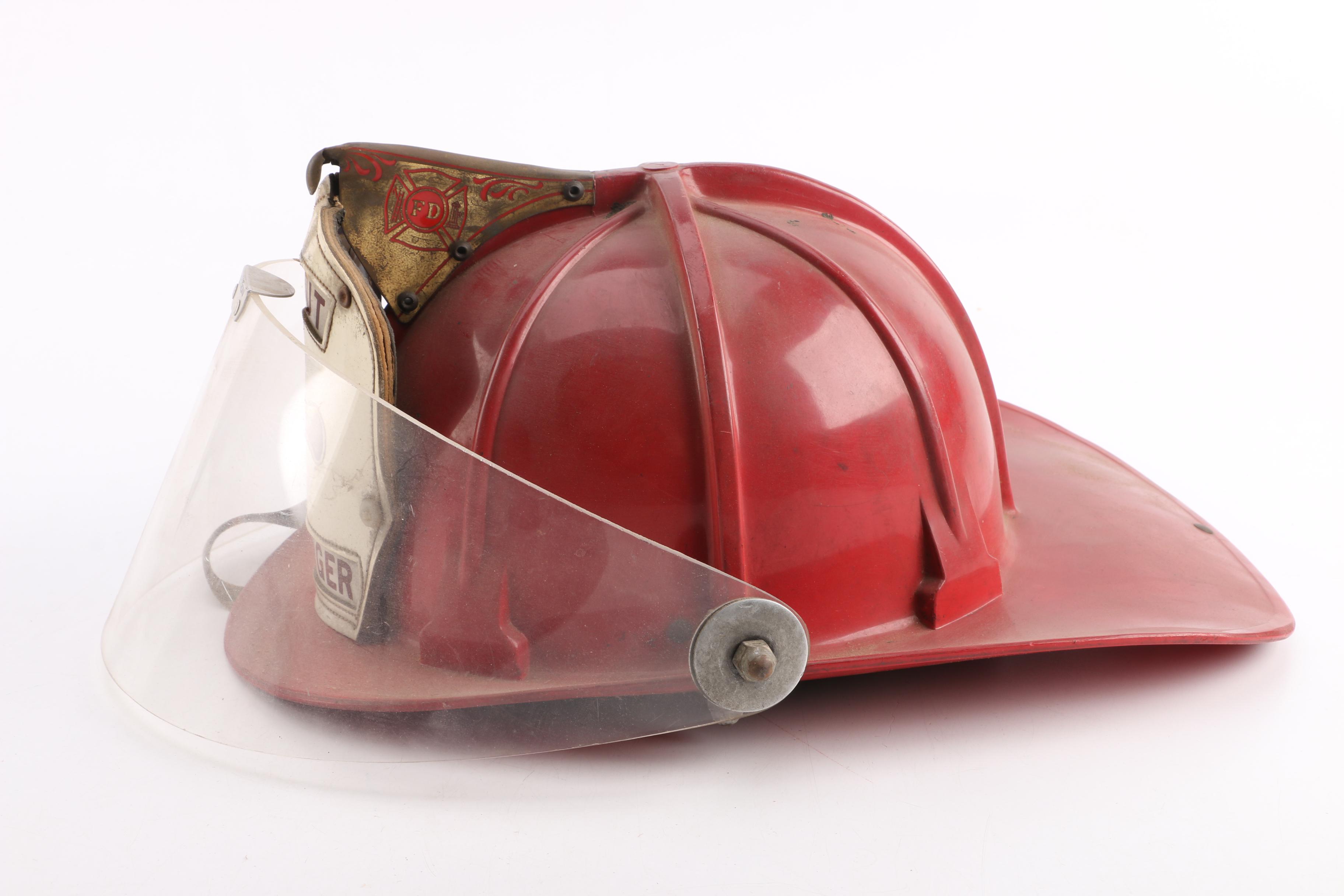 Vintage Fireman's Lieutenant Helmet