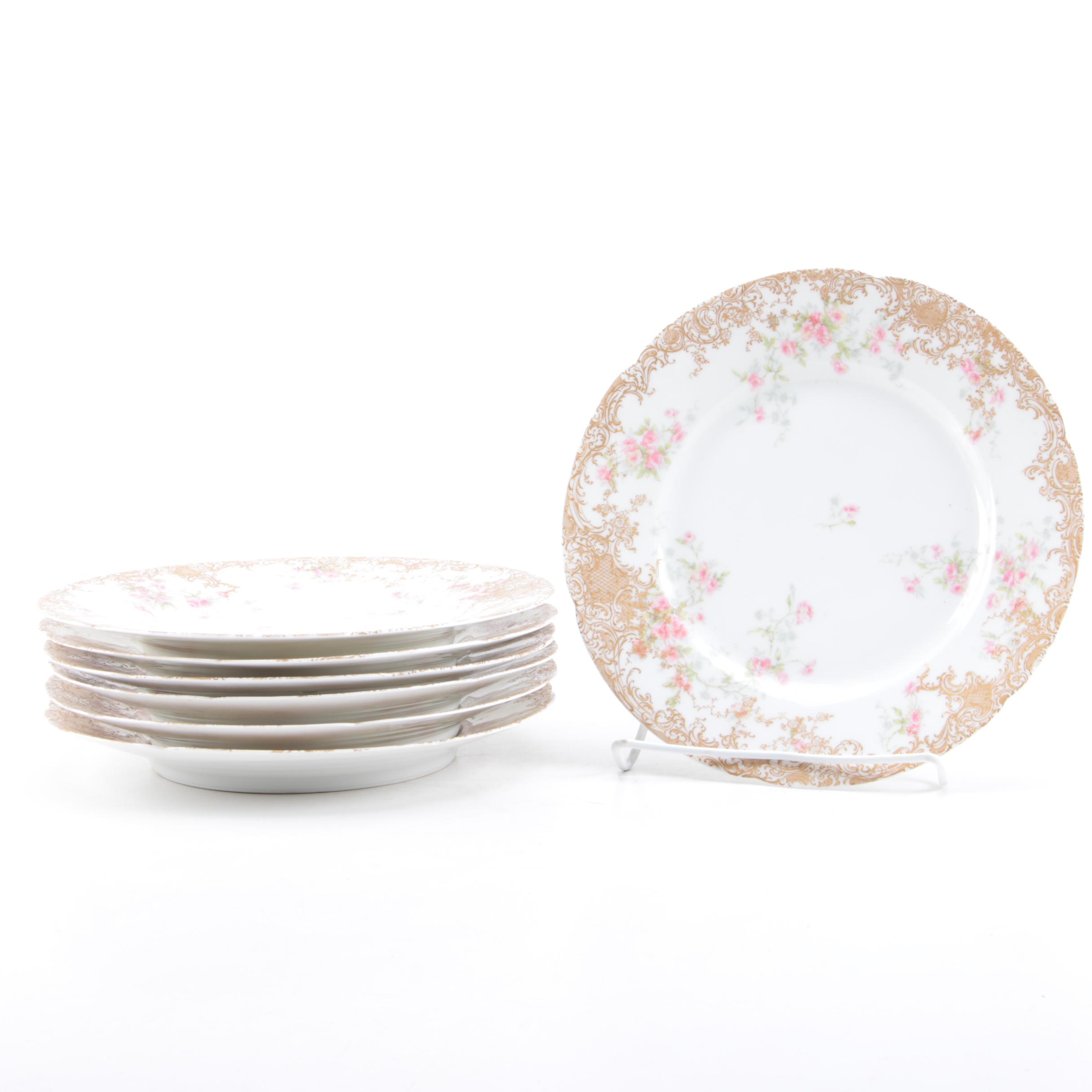 Late 19th Century Theodore Haviland Limoges Porcelain Plates