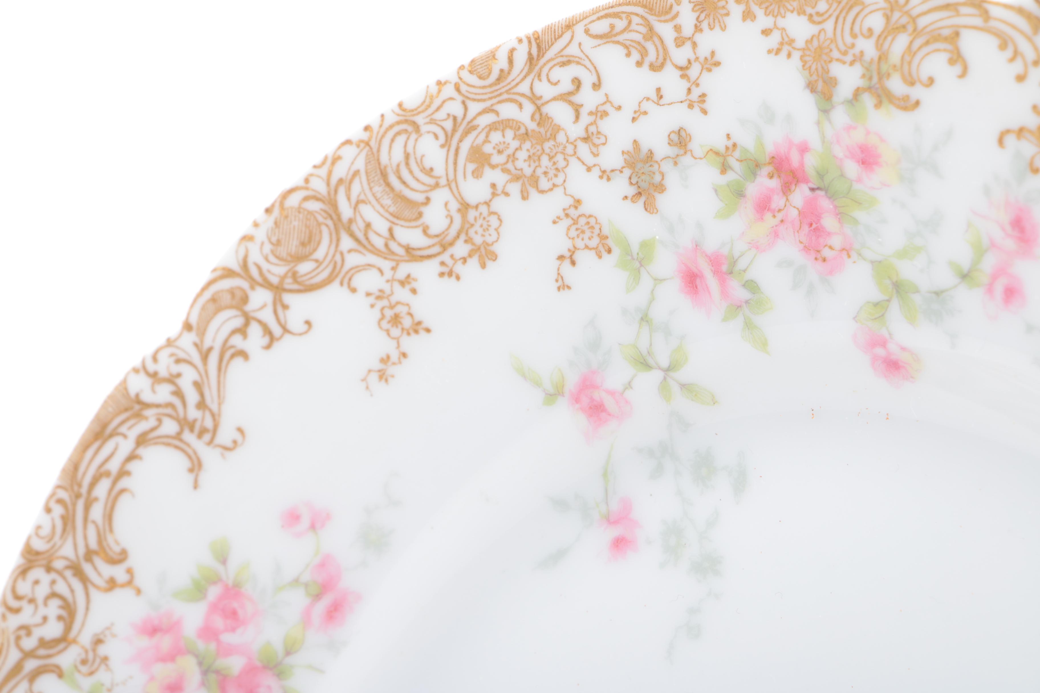 Late 19th Century Theodore Haviland Limoges Porcelain Plates