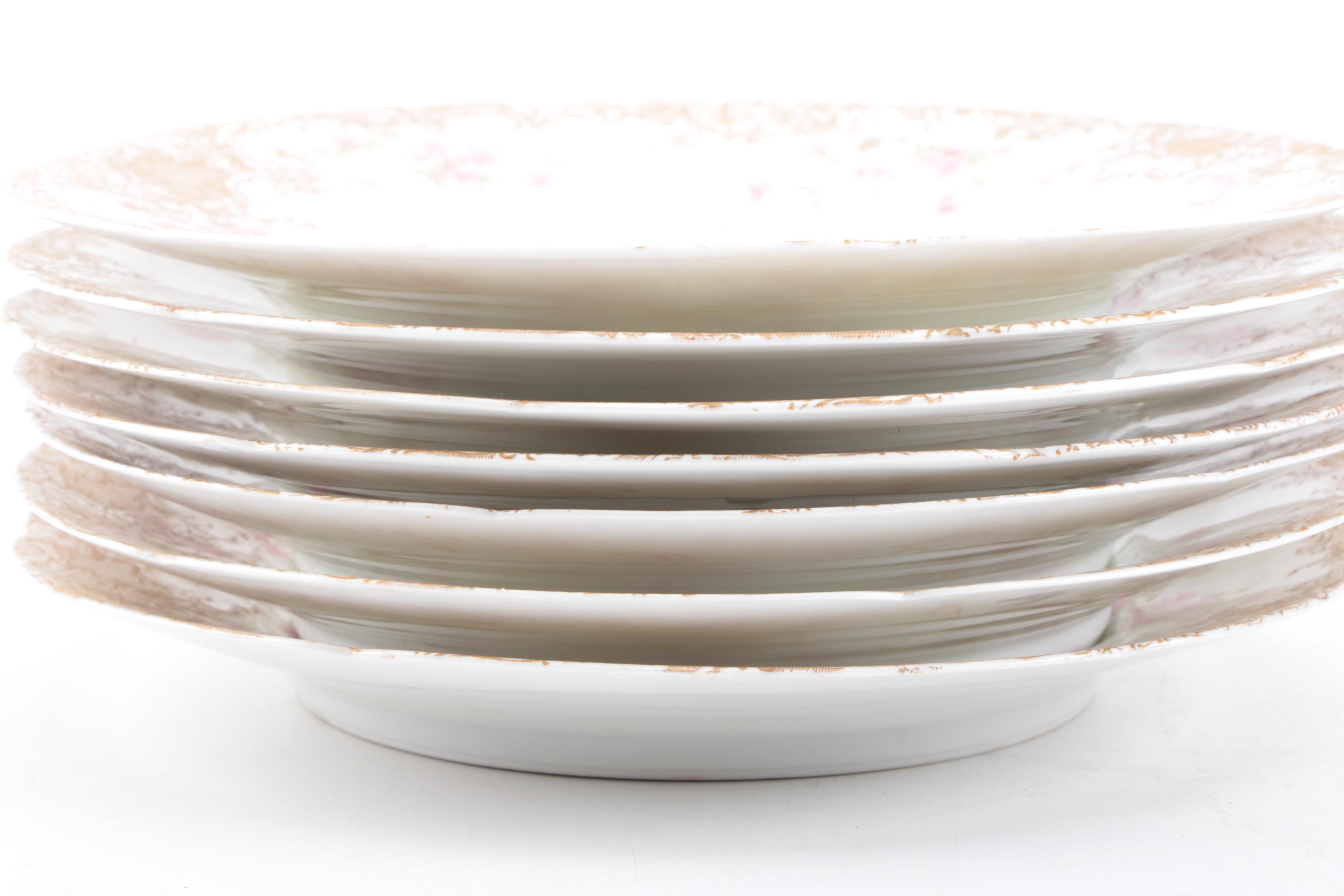 Late 19th Century Theodore Haviland Limoges Porcelain Plates