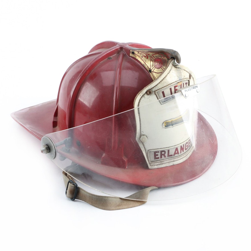 Vintage Fireman's Lieutenant Helmet